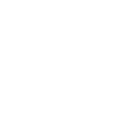 White line drawing of a plant with two leaves on a black background.