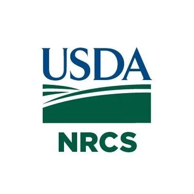 green and blue logo for the USDA NRCS