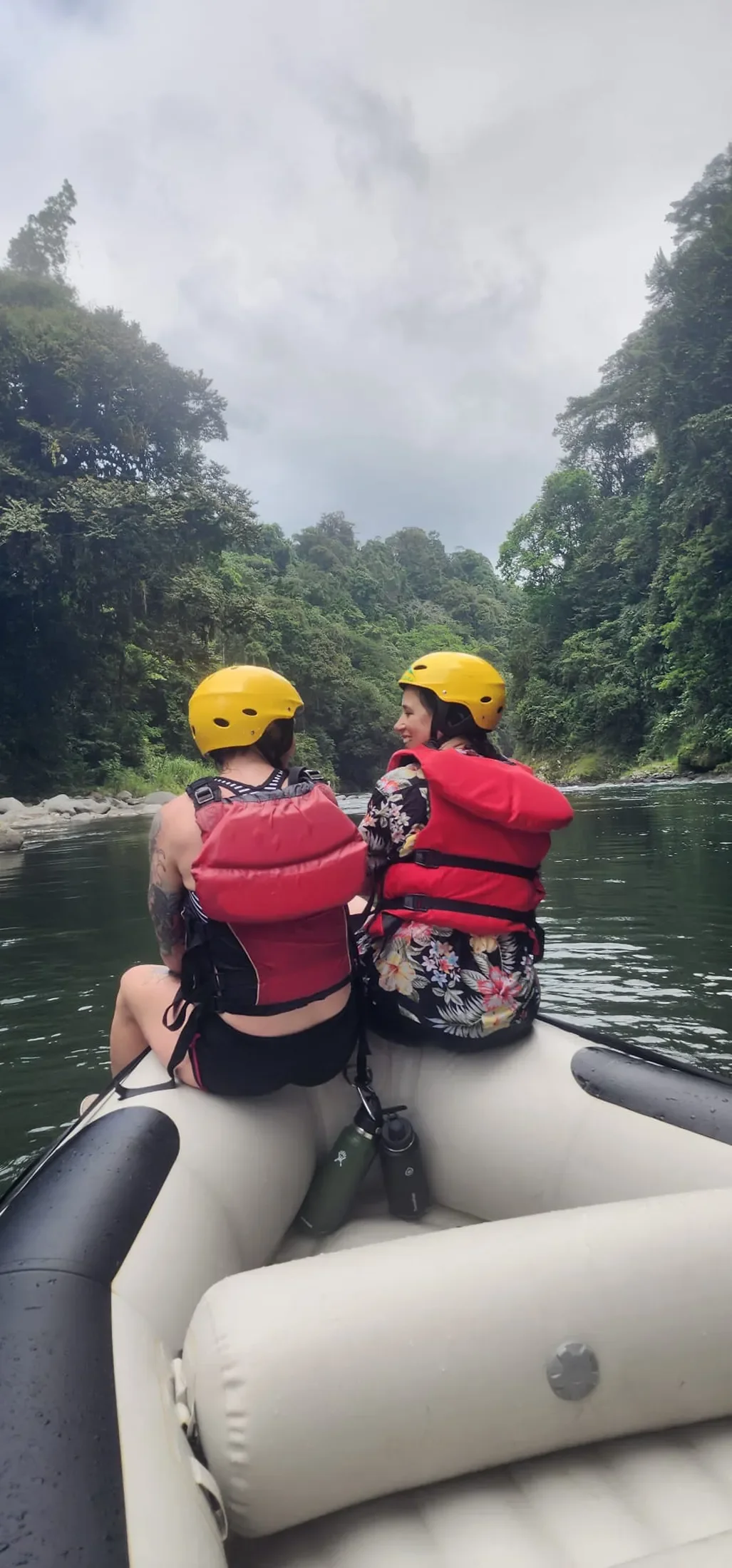 Women enjoying a white water rafting experience in Costa Rica