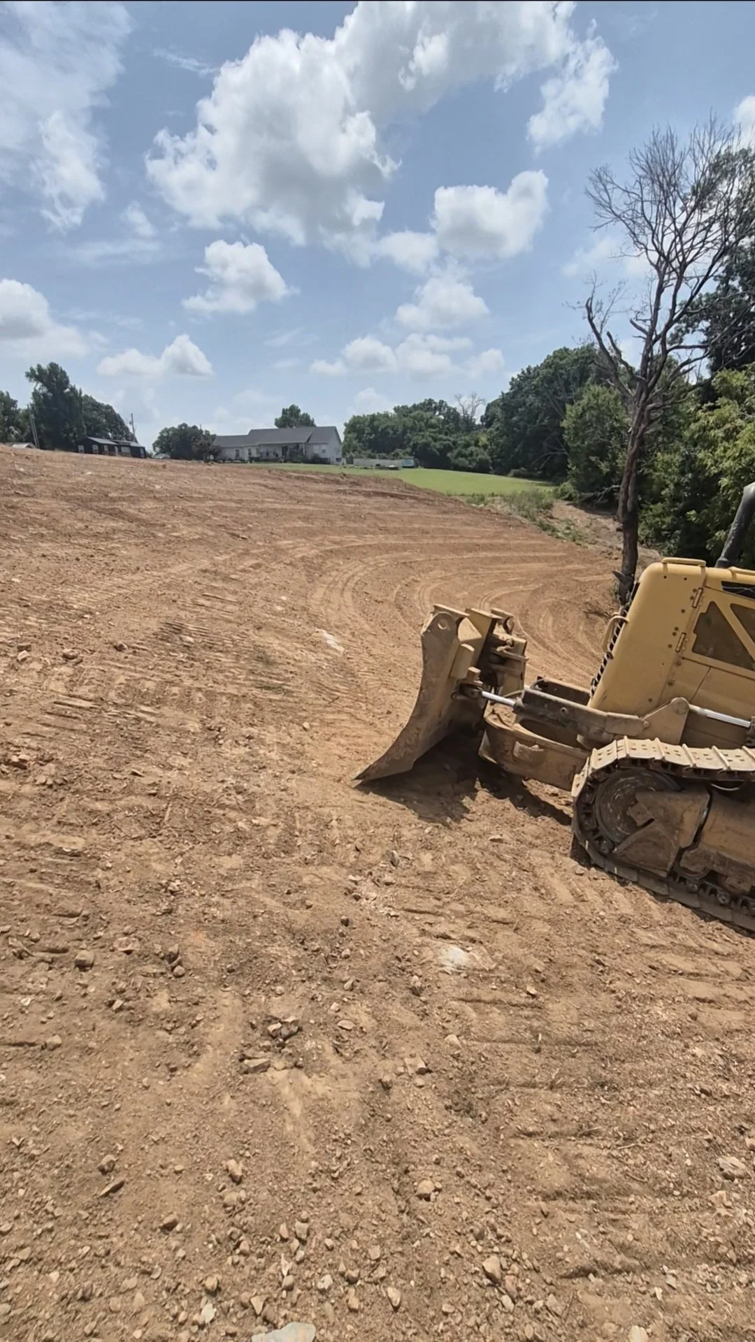 Completed fill dirt and finish grading project by Calderon Earthwork in Northwest Arkansas