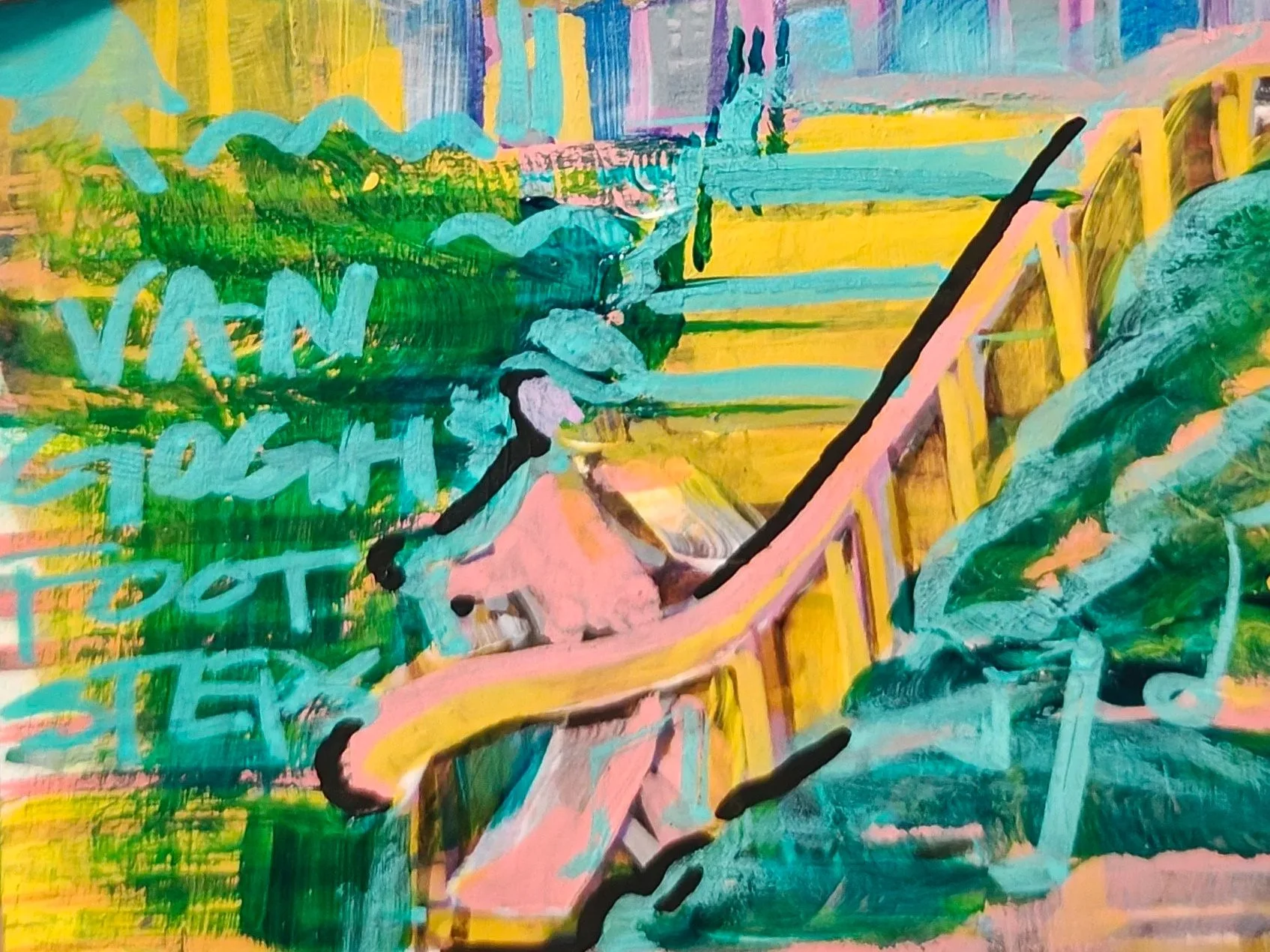 Van Gogh's Foot Steps ACEO Original