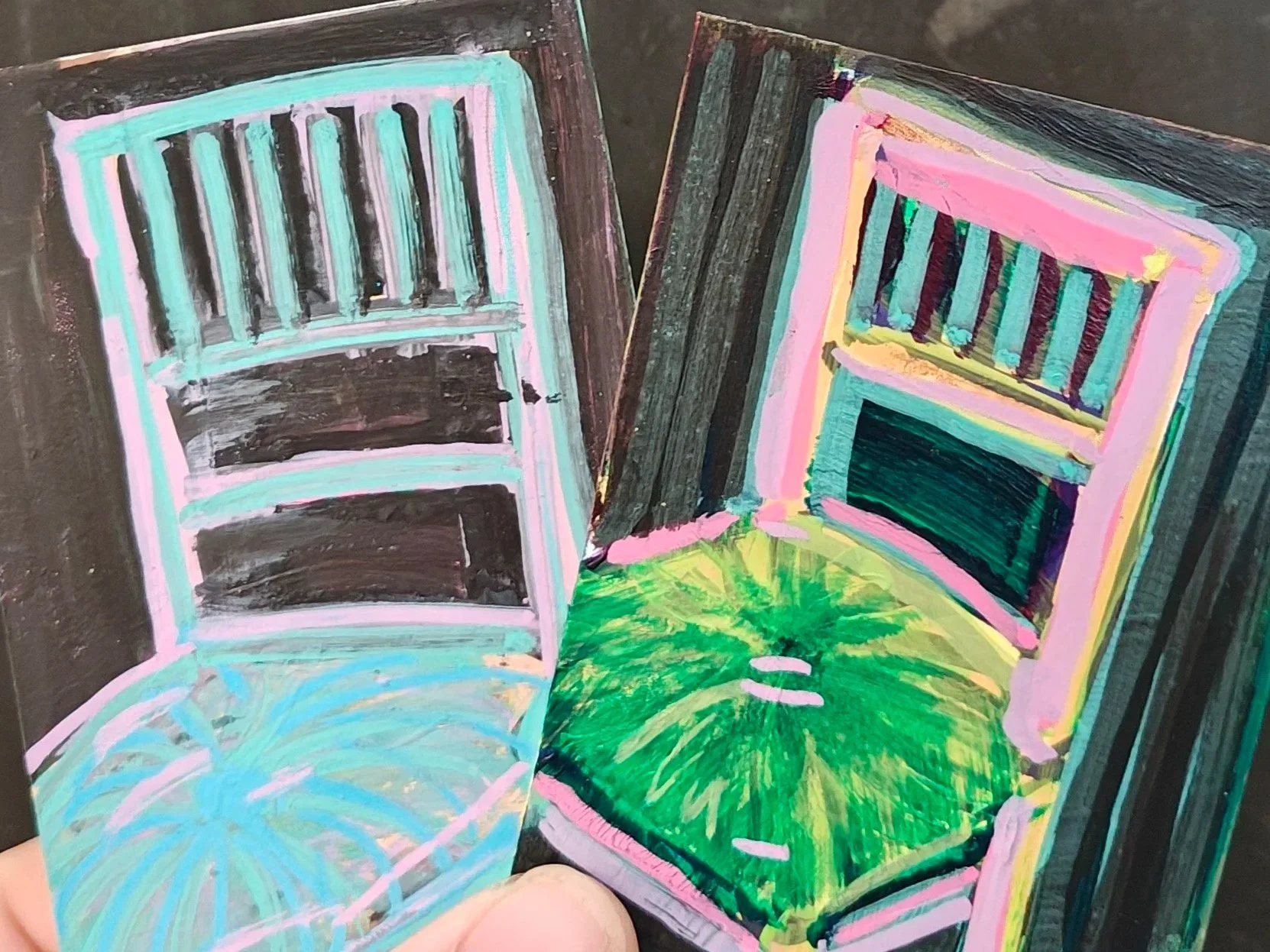Van Gogh & Gauguin Chair Series Prints, Set of 2 ACEO