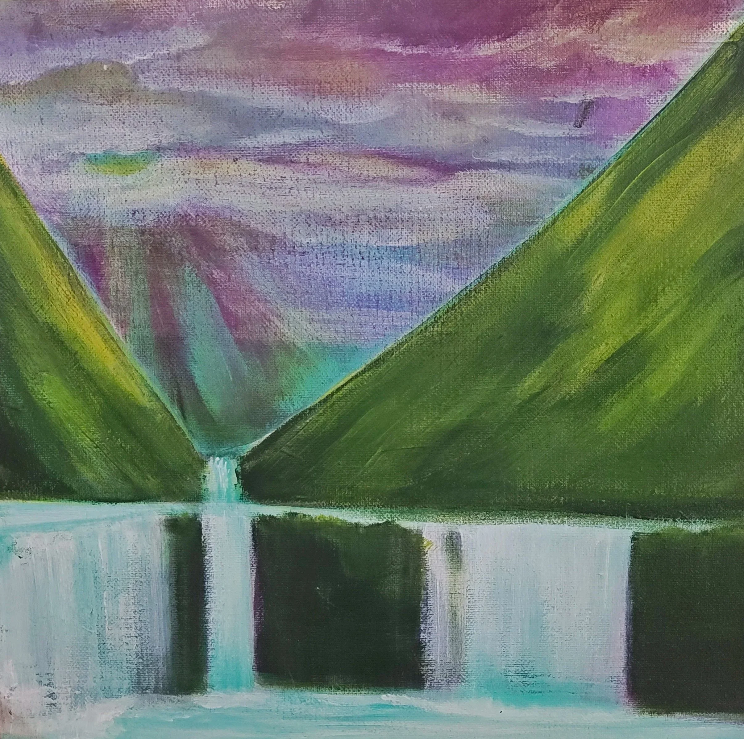 The Canyon Signed Original Artwork 12" x 12" Acrylic on Canvas Painting