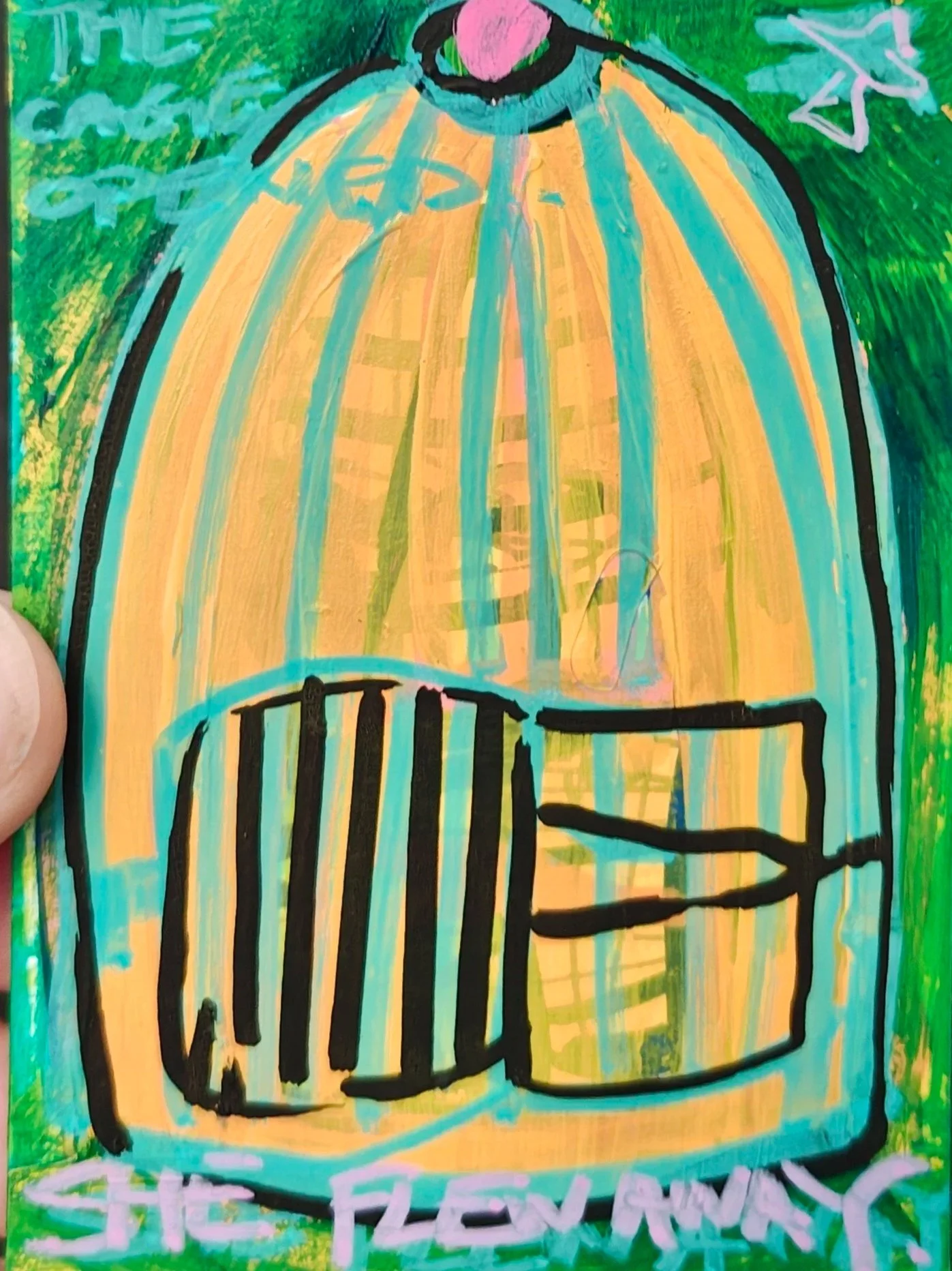 She Flew Away Signed ACEO Artist Original