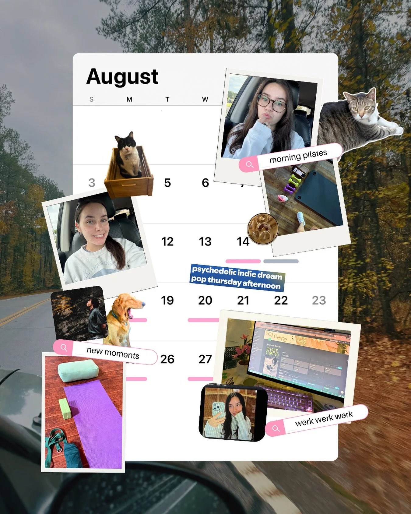 I originally made this for my personal ig &amp; often share moments like this in a scrapbook collage way. this time I figured why not share it here too?? Here&rsquo;s a little glimpse in my August 🫶🏻💐