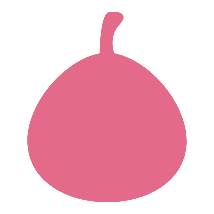 A pink icon of a fig