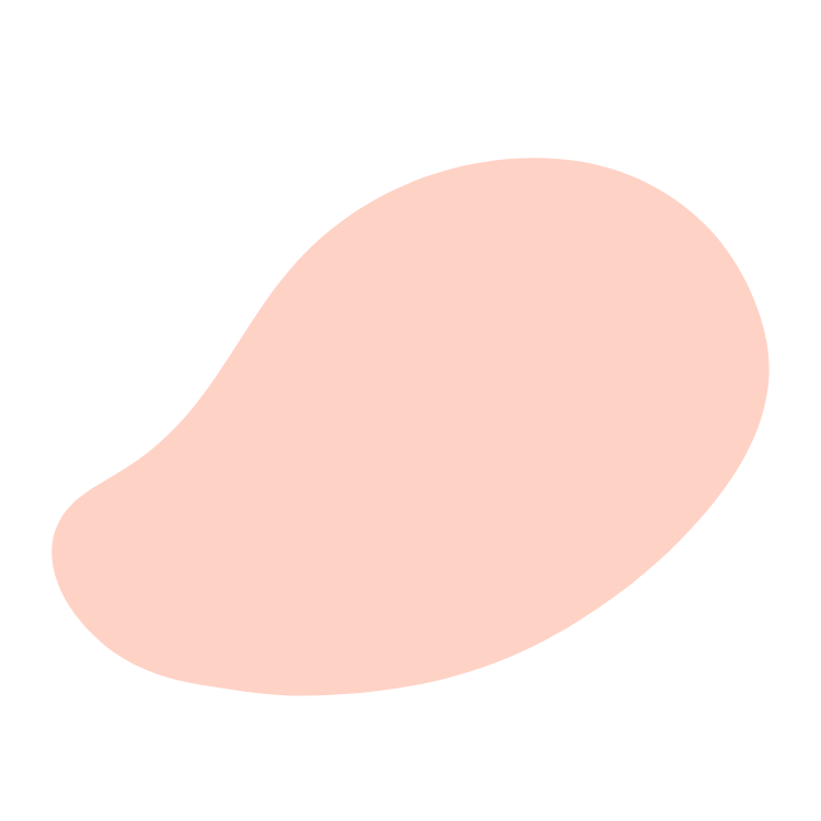 A light pink, elliptical shape on a black background.