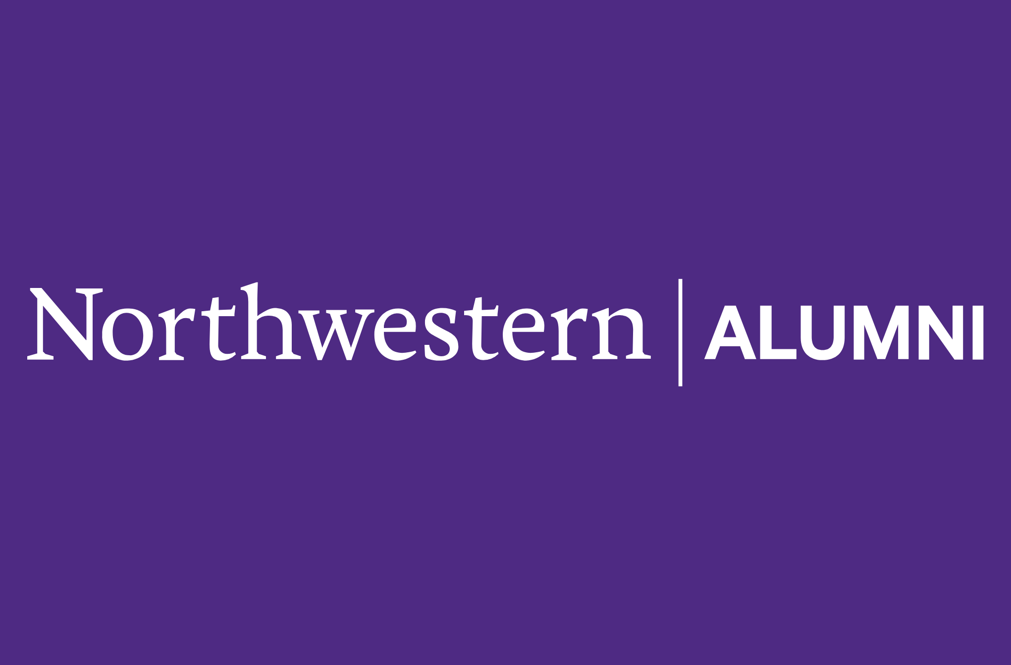 Logo for 'Northwestern ALUMNI'.