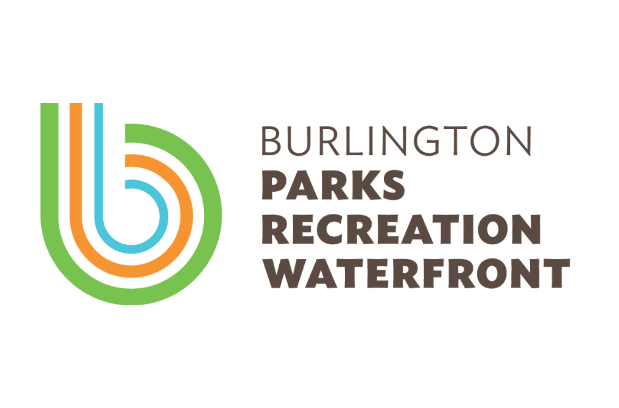 Logo for Burlington Parks, Recreation, Waterfront 
