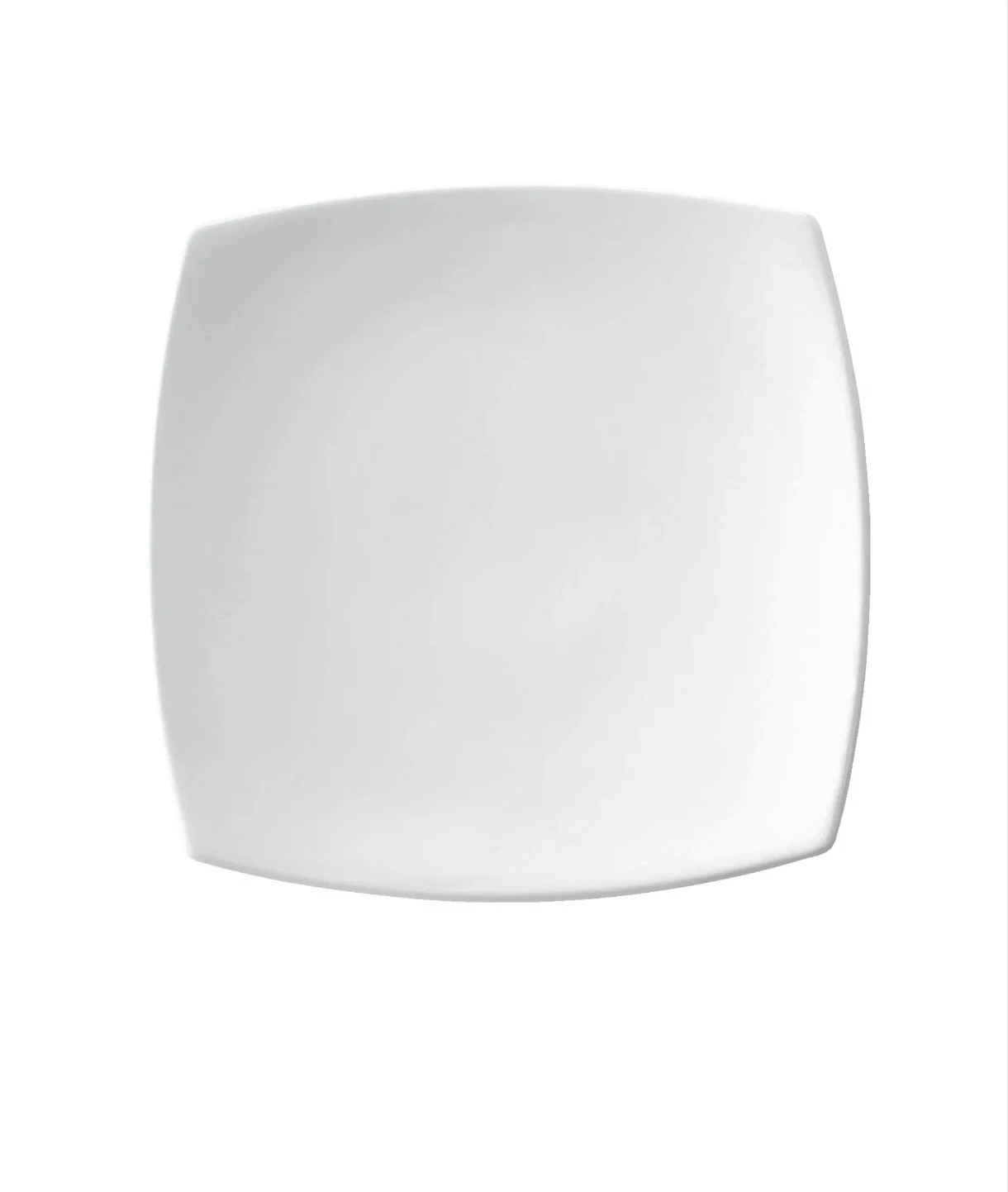 Une enceinte ou un haut-parleur blanc et rectangulaire avec des bords arrondis, vue de face.