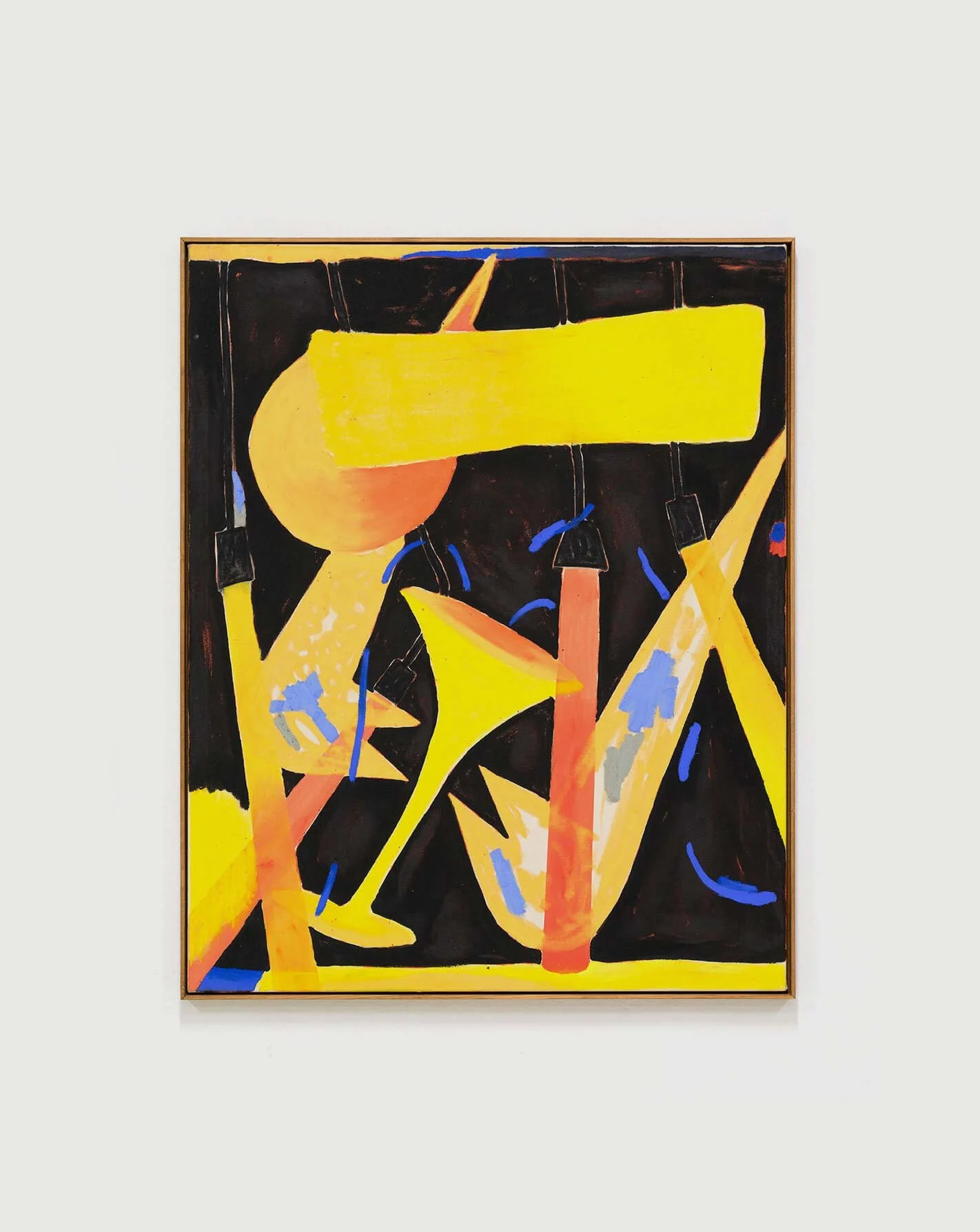 Jan Zöller, Last drink in a designed Atmosphere, 2019,
Acrylic, oil based coloured pencil, charcoal, and pastels on canvas, 100 × 80 cm