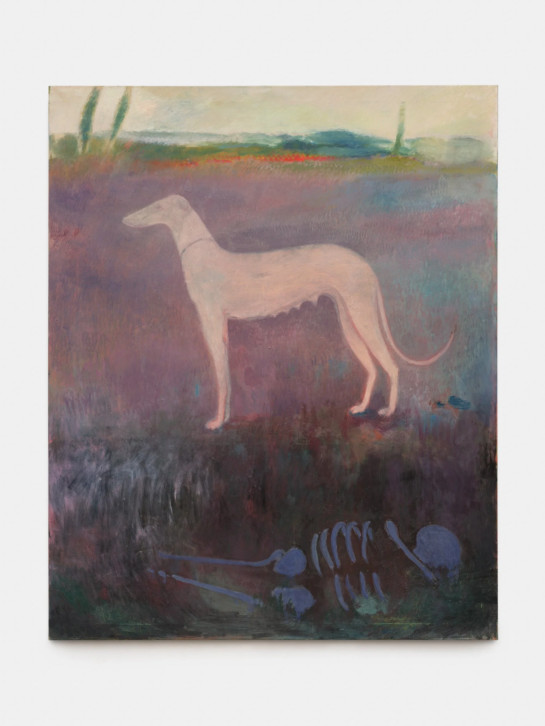 Filip Henin, Dog (Danger of Elegance), 2026 , Oil on canvas , 210 x 170 cm,  82 ⅝ x 66 ⅞ in