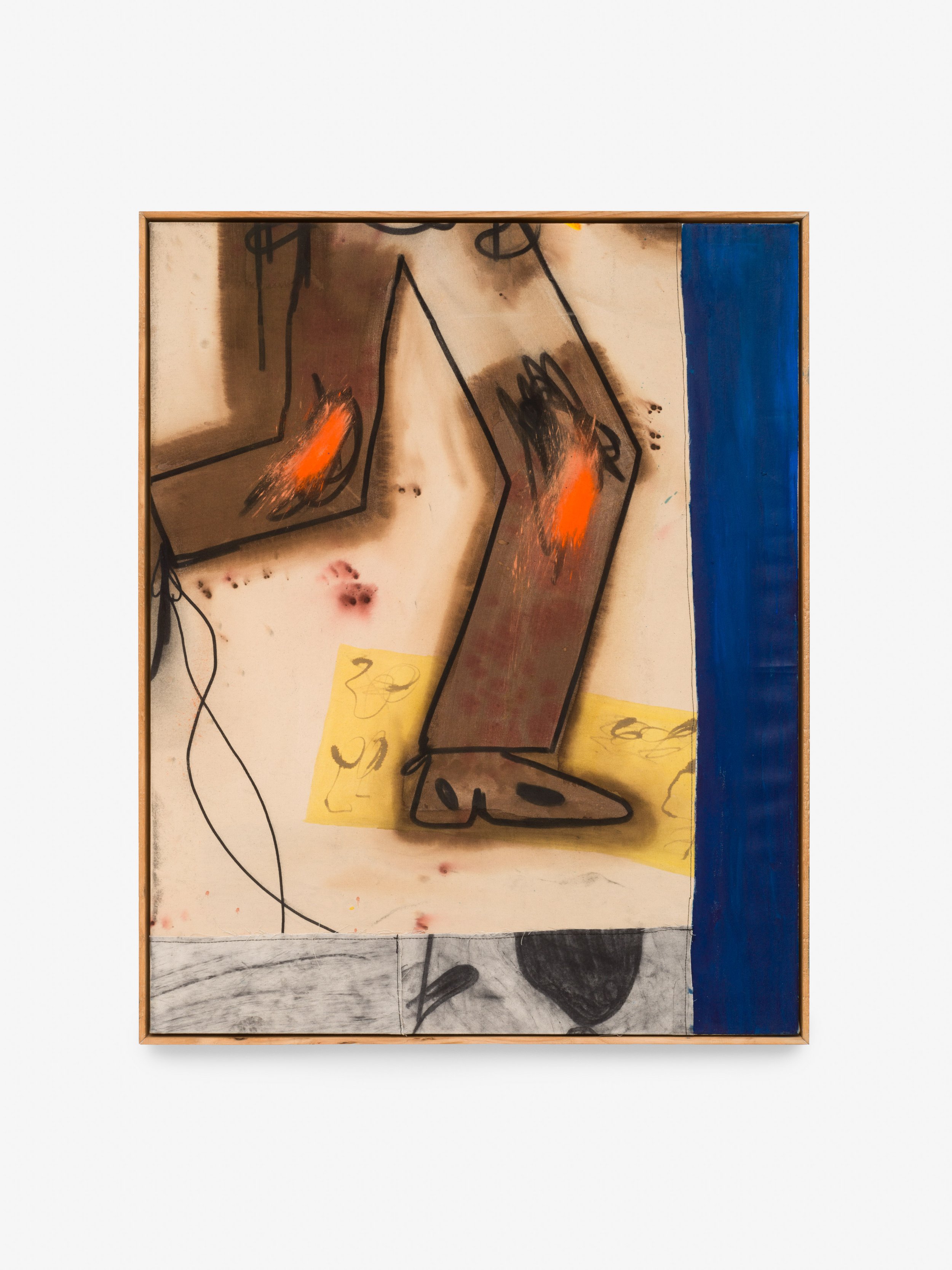 Some always disagree, 2025,
Acrylic charcoal and pastels on sewn canvas,
39 3/8 x 311/2 in,
100 × 80 cm