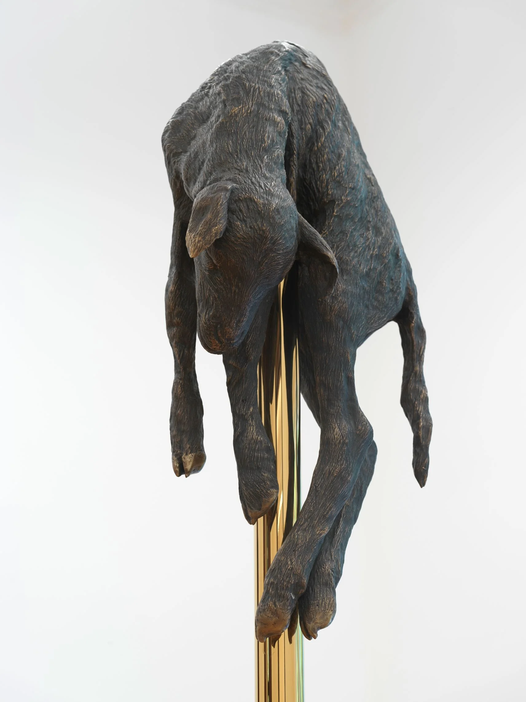 Stefan Knauf, Piazza del Cuore Sviato II, 2018
Bronze cast, lost form: 50 x 40 x 25 cm
Granite pedestal: 100 x 60 x 2 cm
Brass rod: 220 cm