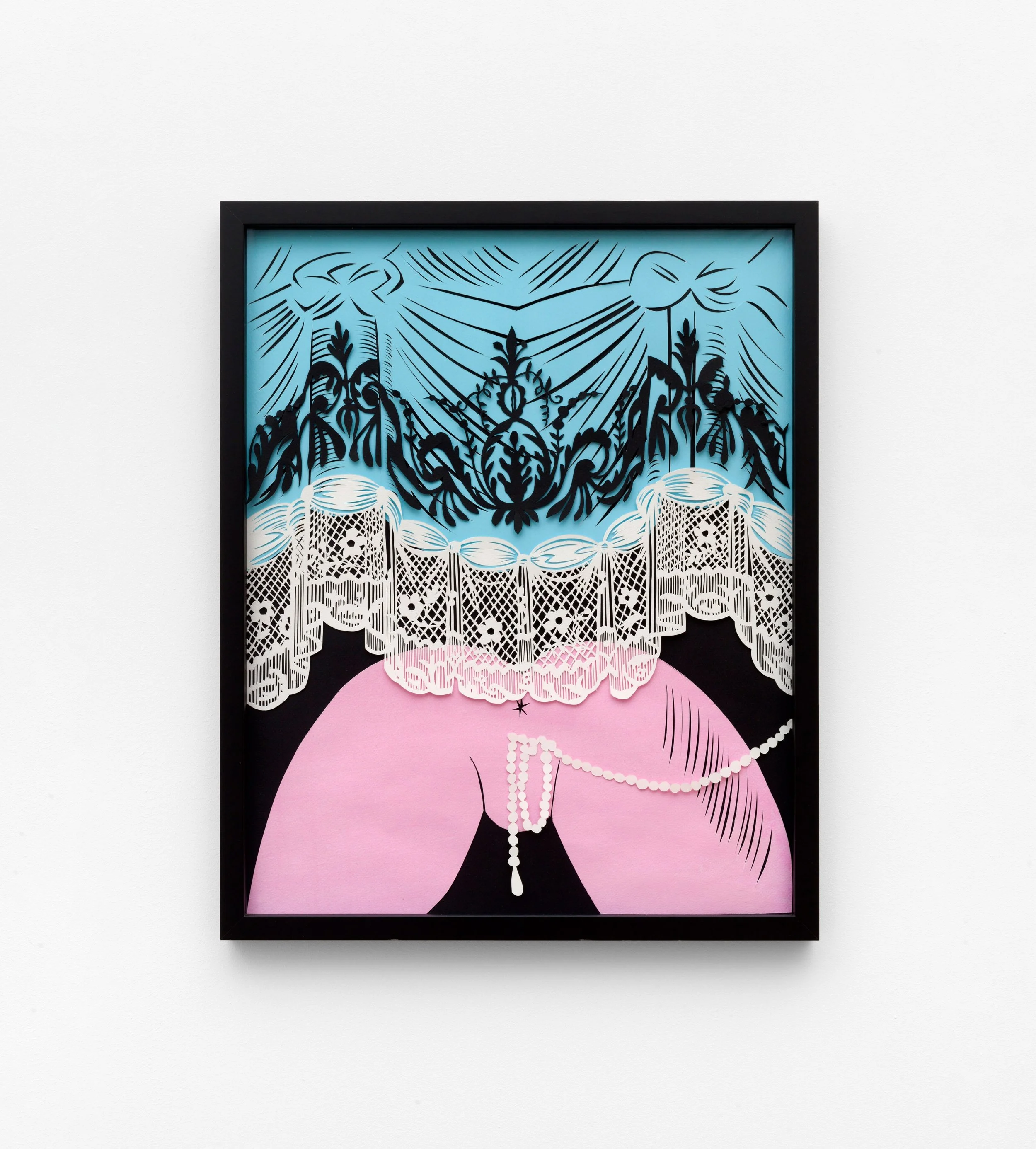 Sonja Yakovleva,
Der Perlentanga, 2023 Paper cut 50 x 40 cm