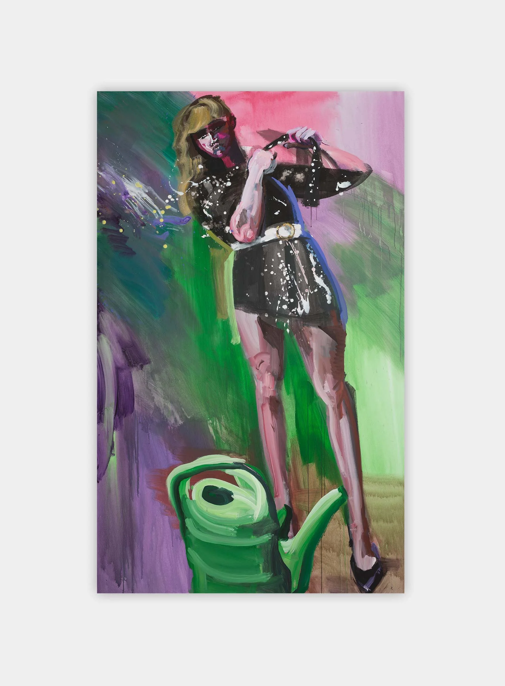 Rainer Fetting, Robert mit Gießkanne, 2021, Acrylic on canvas, 230 x 140 cm