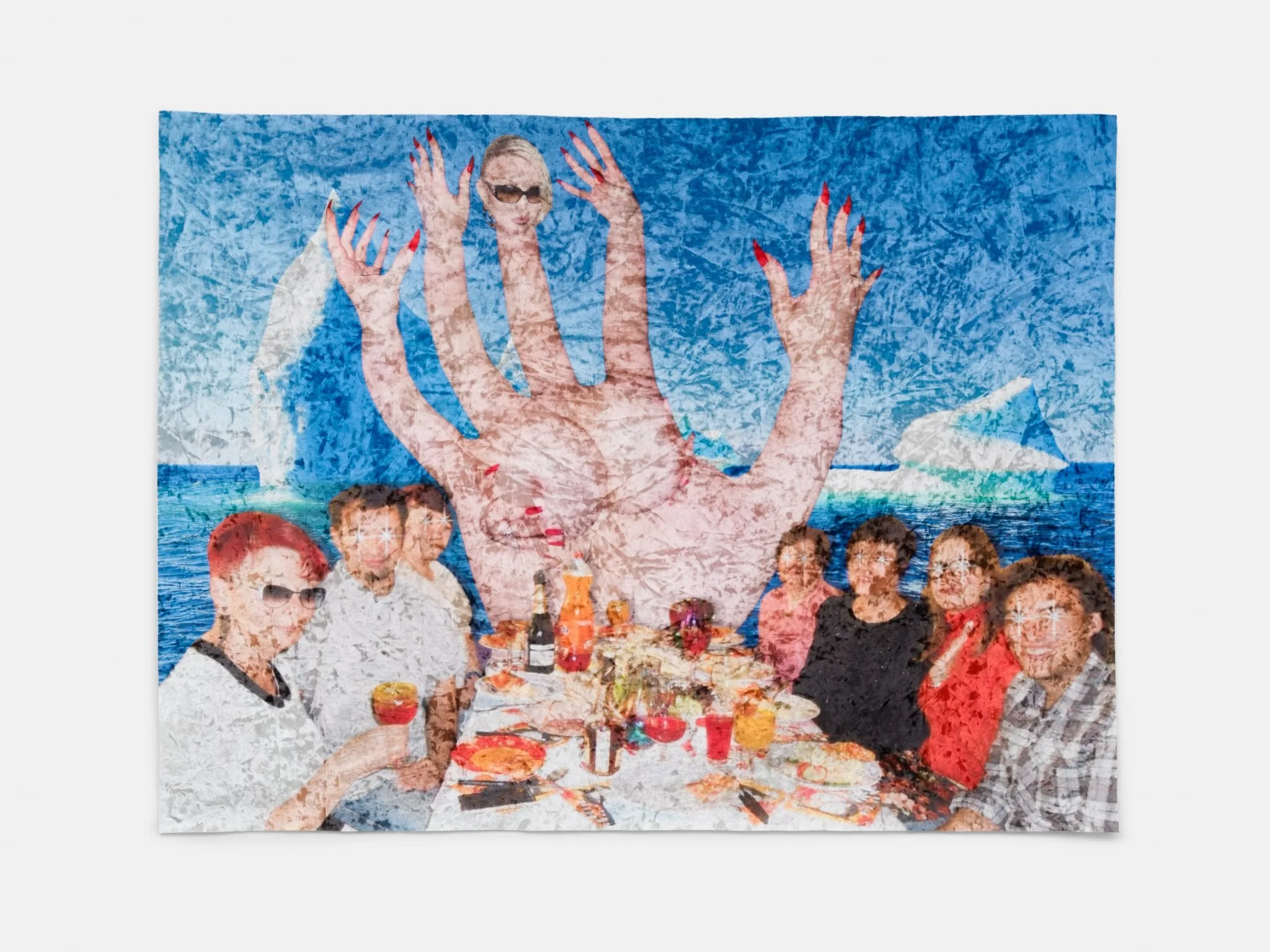Ivana Vladislava,
Family Portrait, 2025,
Thermal Sublimation print on crushed velvet,
88 x 118 cm,
35 3/8 x 47 1/4 in,
Unique