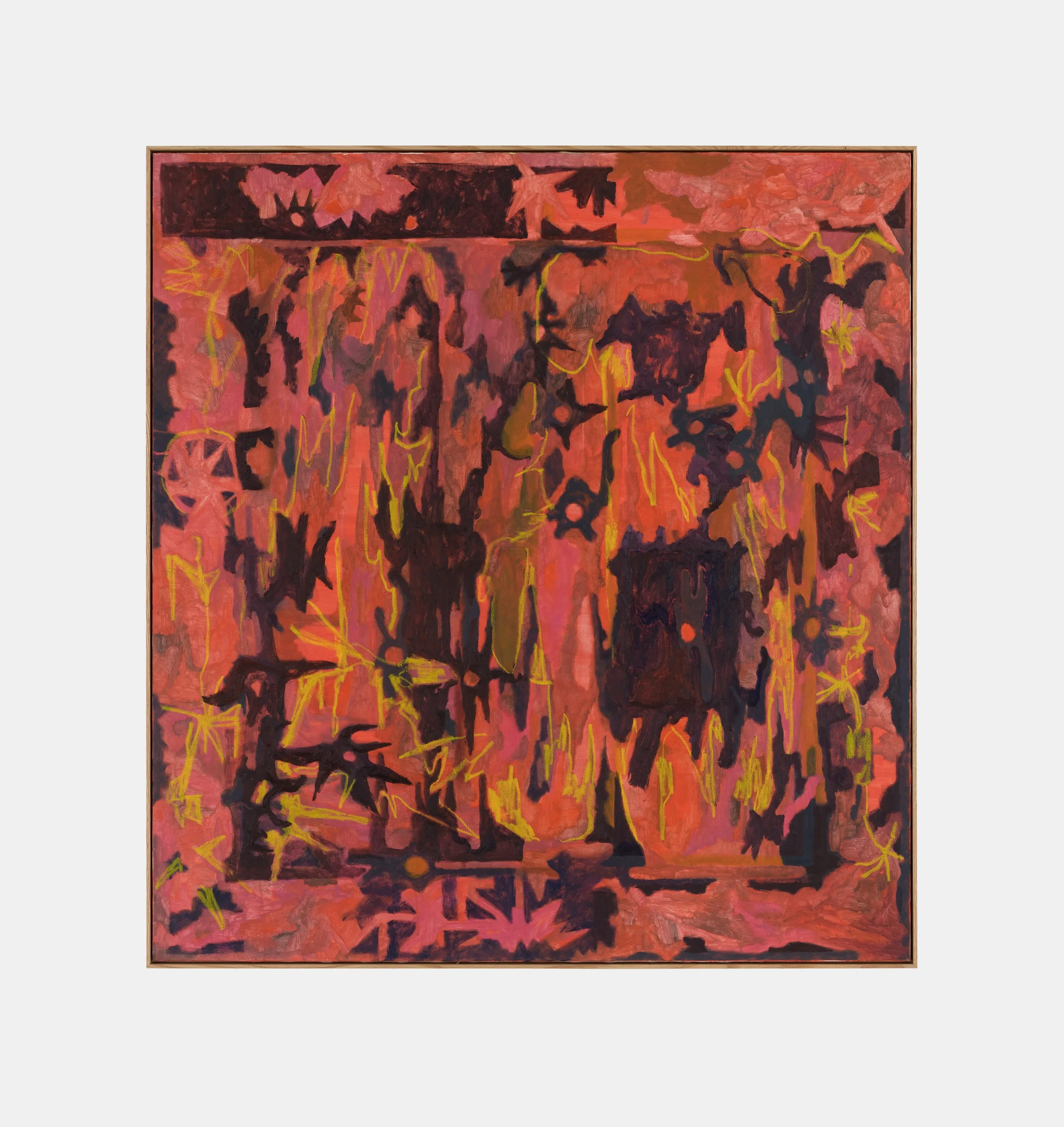 Øyvind Sørfjordmo, Ruin rød, 2024, Oil on linen, 160 x 150 cm, 63 x 59 in