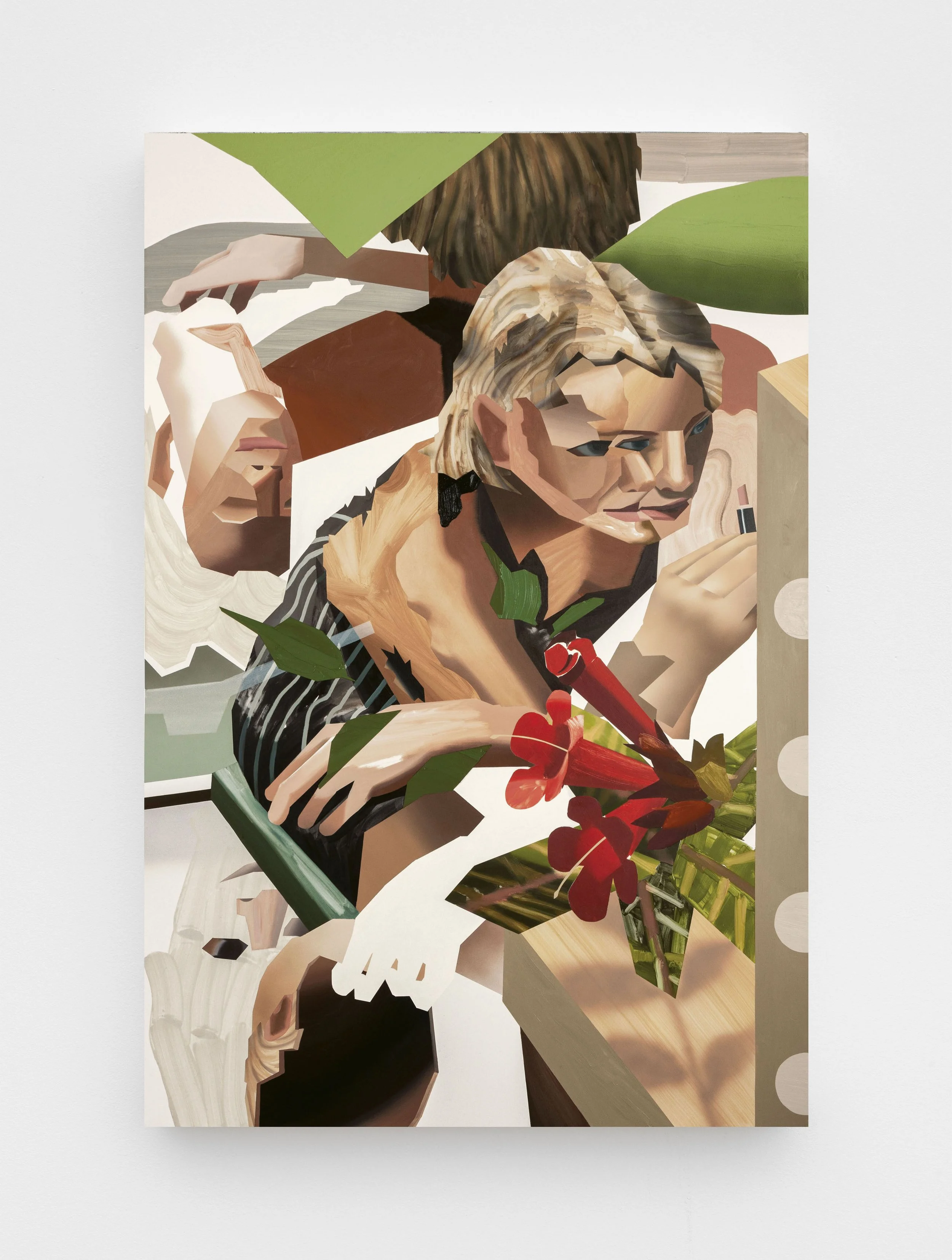 Brandon Lipchick,
Mask and Mirror, 2023,
Oil on canvas, 250 x 167 cm
