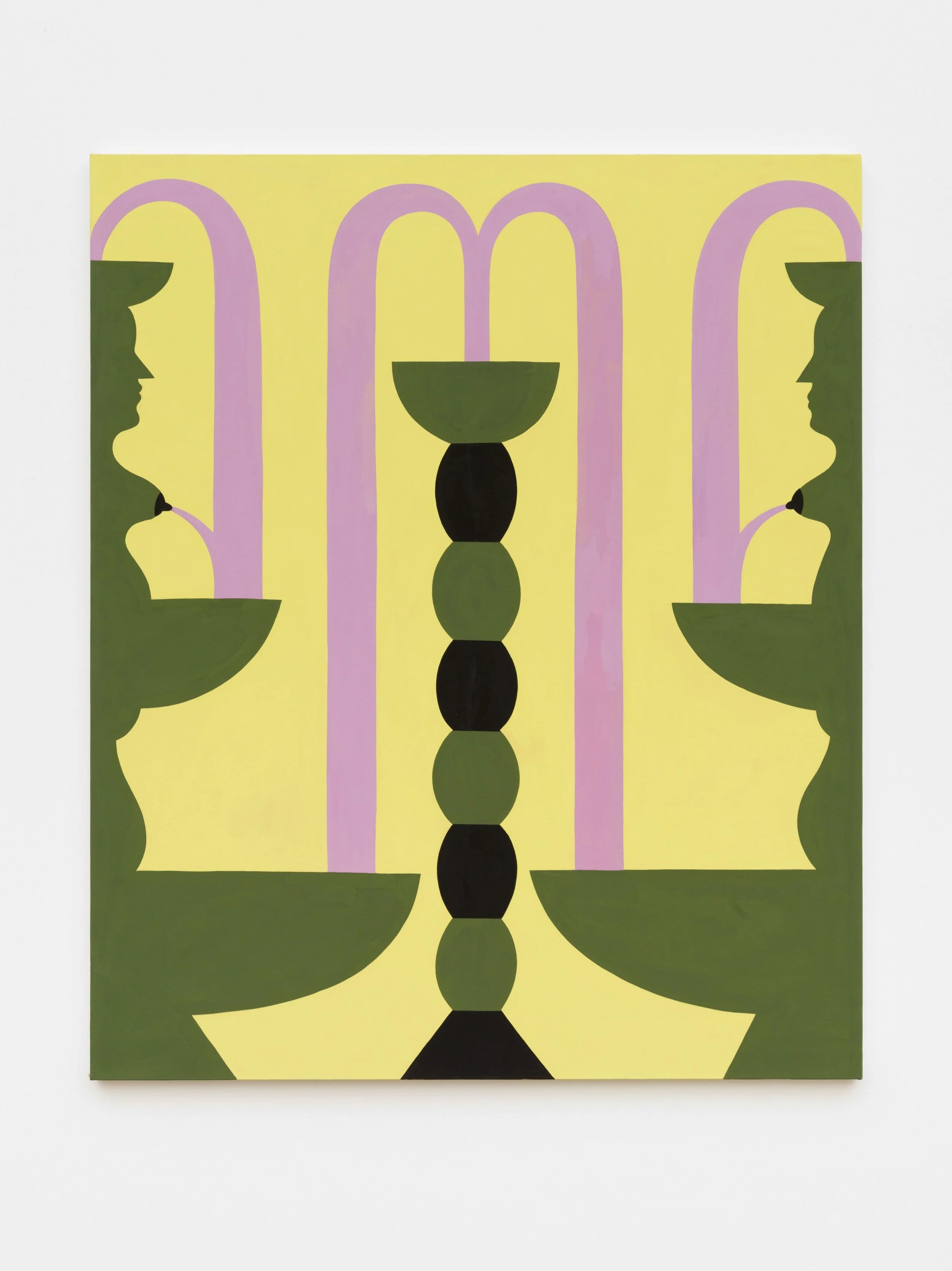 Fontane #3, 2023, Vinylic emulsion on linen, 120 × 100 cm