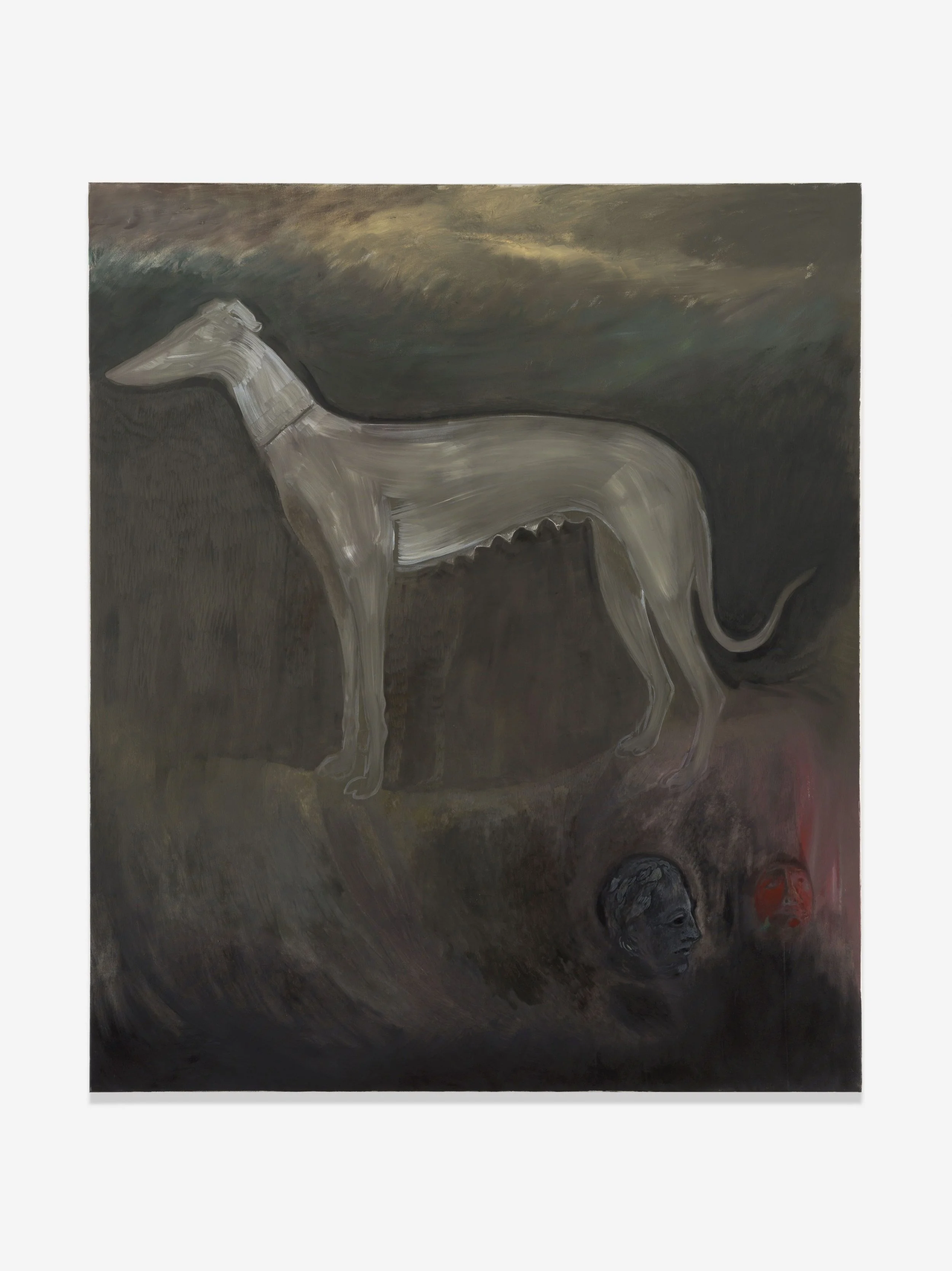 Filip Henin,
He knew that it was my mine, 2024,
Oil on canvas, 200 x 170 cm
