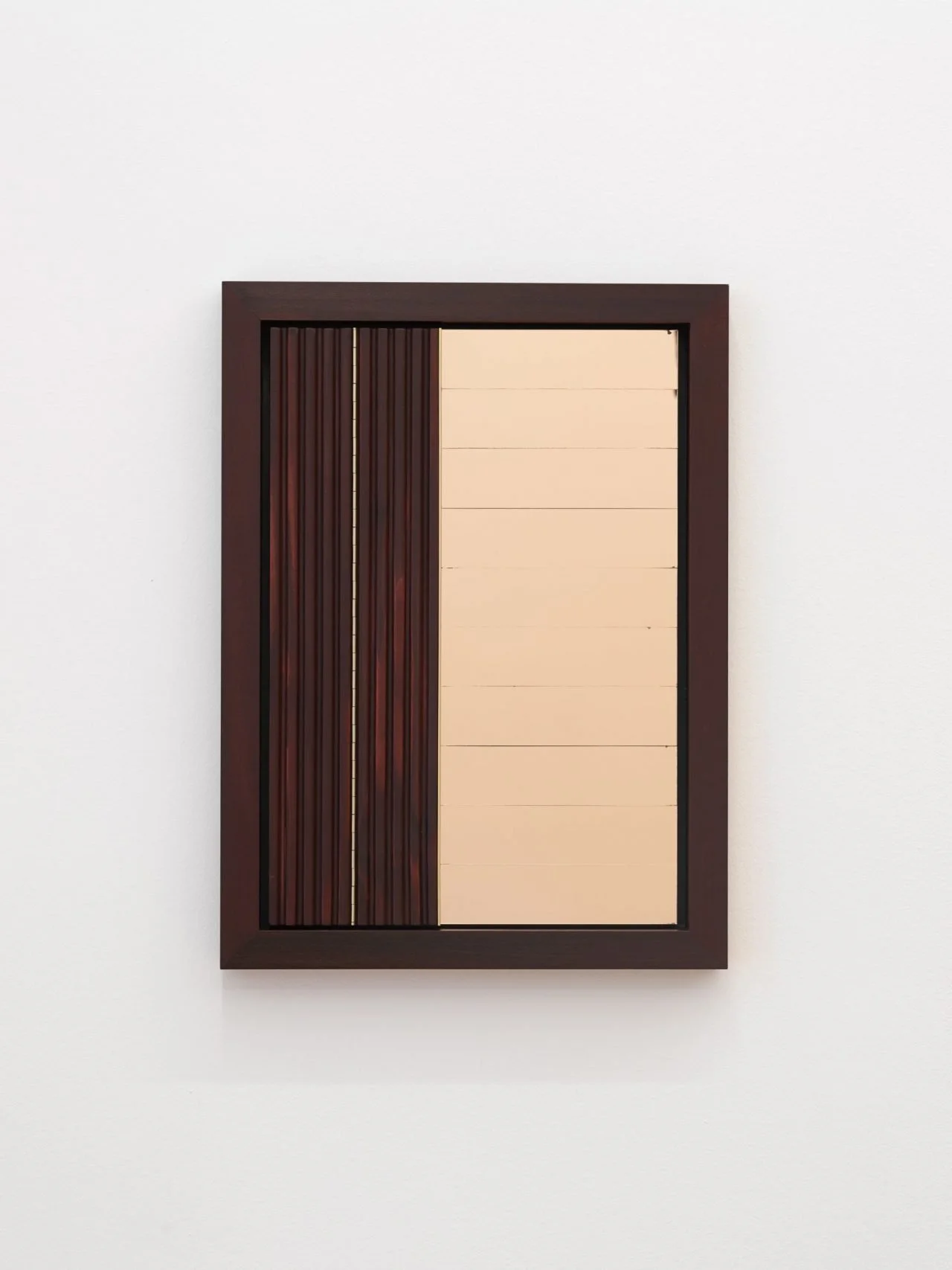 Stefan Knauf, Piazza del Cuore Sviato V, 2018
Wood, brass, rosaline glass, piano hinge on wood 58 × 43 cm