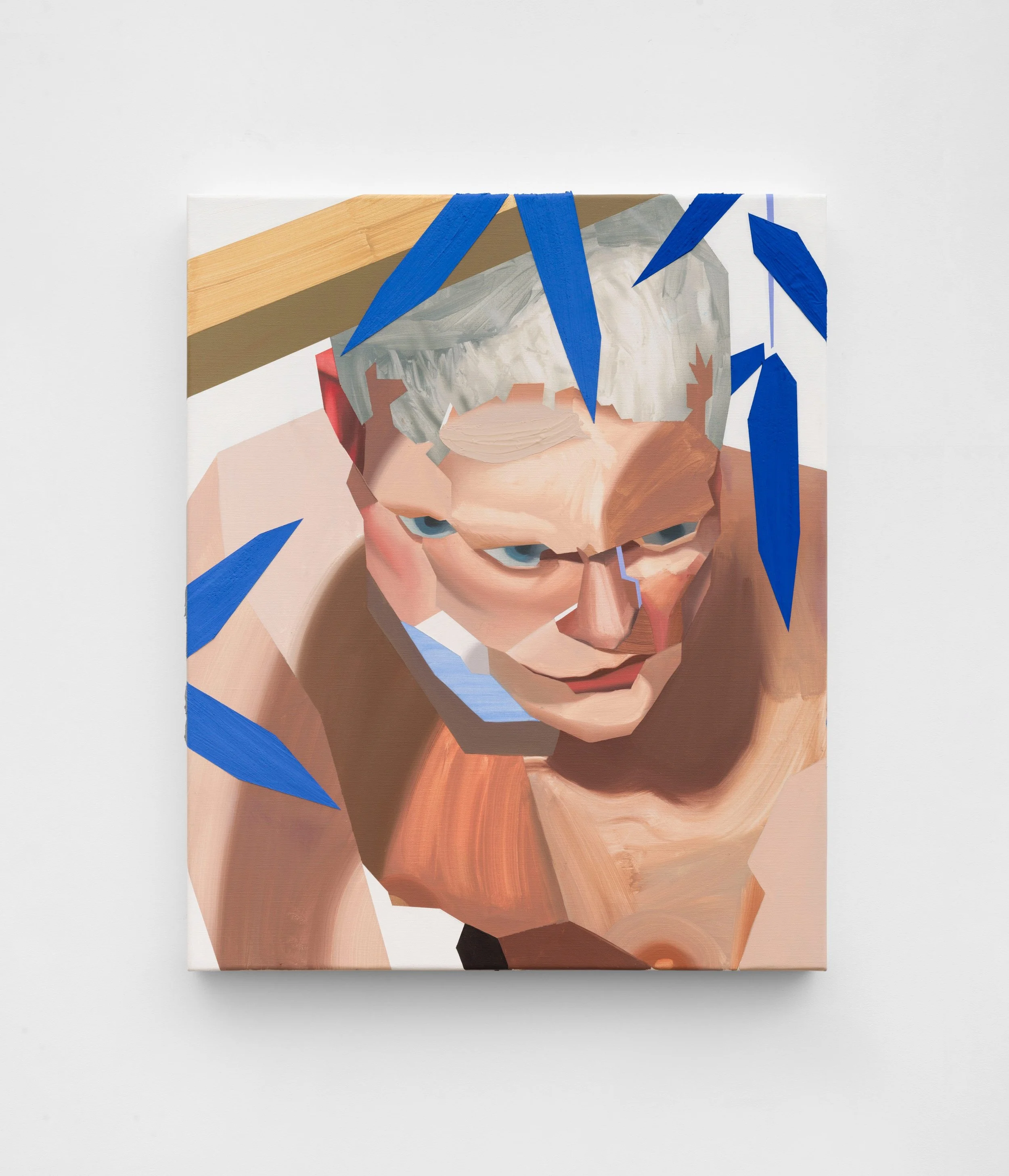 Brandon Lipchik,
Blond Blue Boy, 2024,
Oil on canvas,
85 x 70 cm