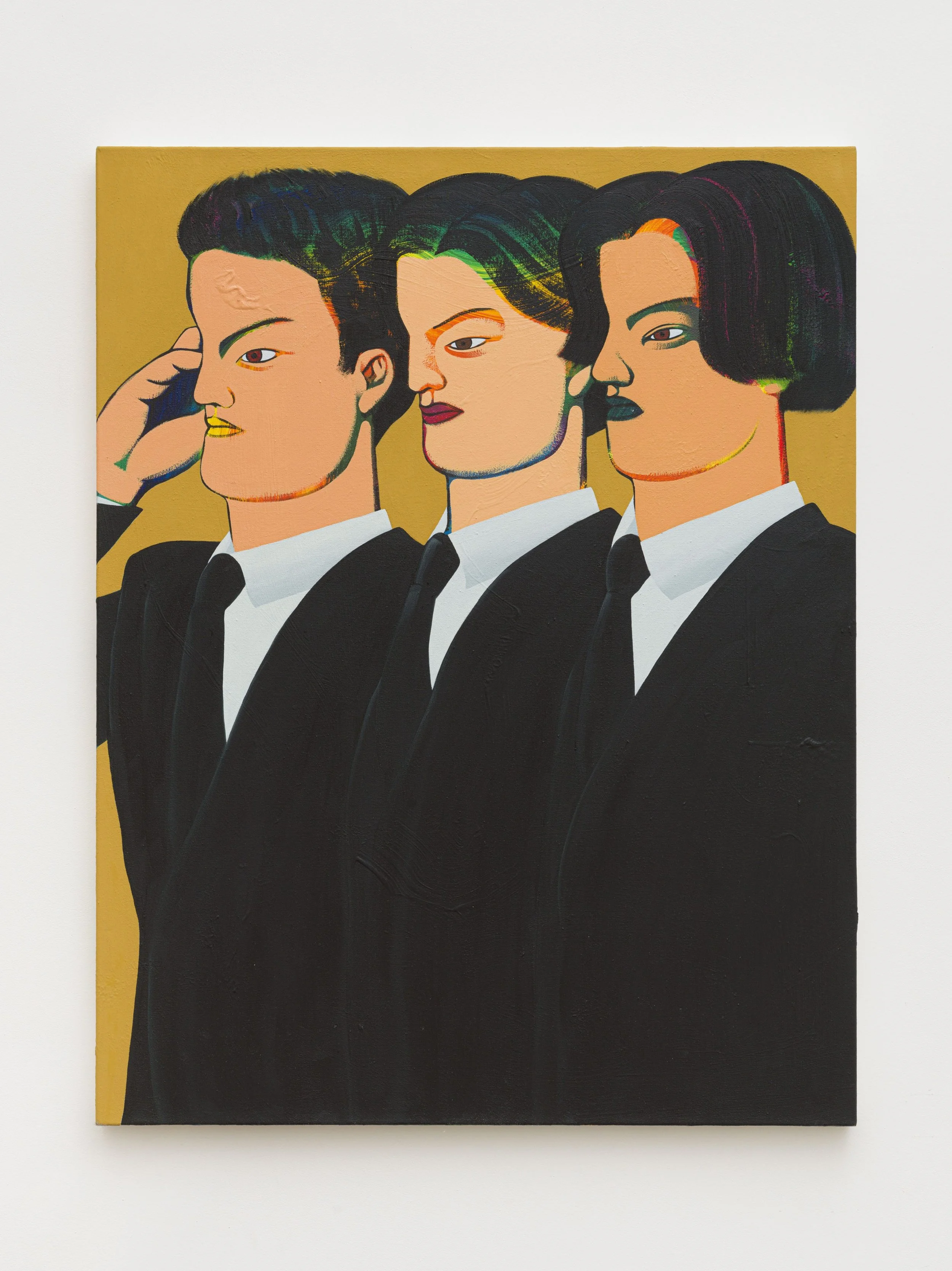 Nam Kim,
Under Control, 2023,
Acrylic and oil on canvas,
90 × 70 cm