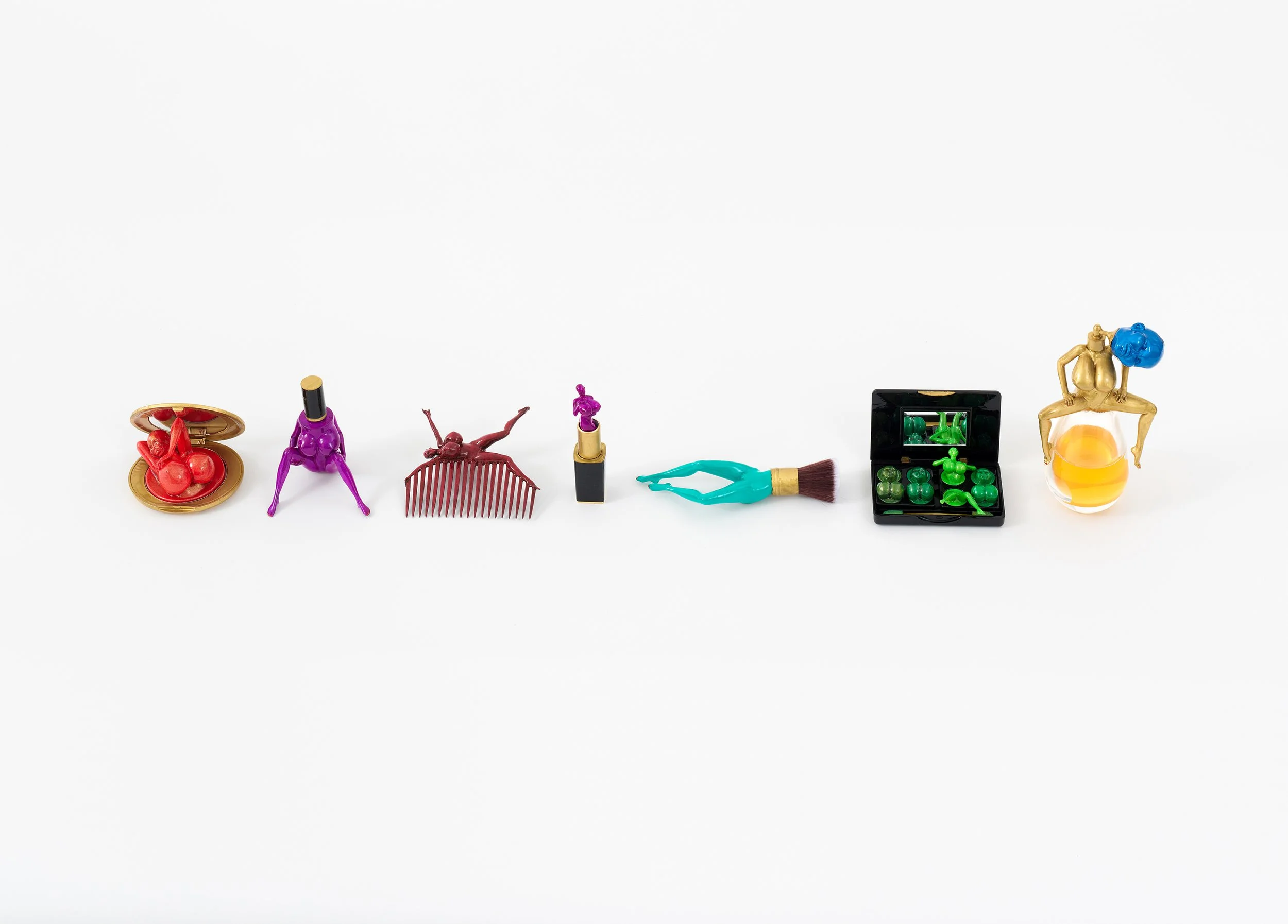 Kauf Dich Schön III, 2026, Resin, plastic, glass, acrylic, 24k liquid gold finish, 26 x 30 x 30 cm, 10 ¼ × 11 ⅞ × 11 ⅞ in