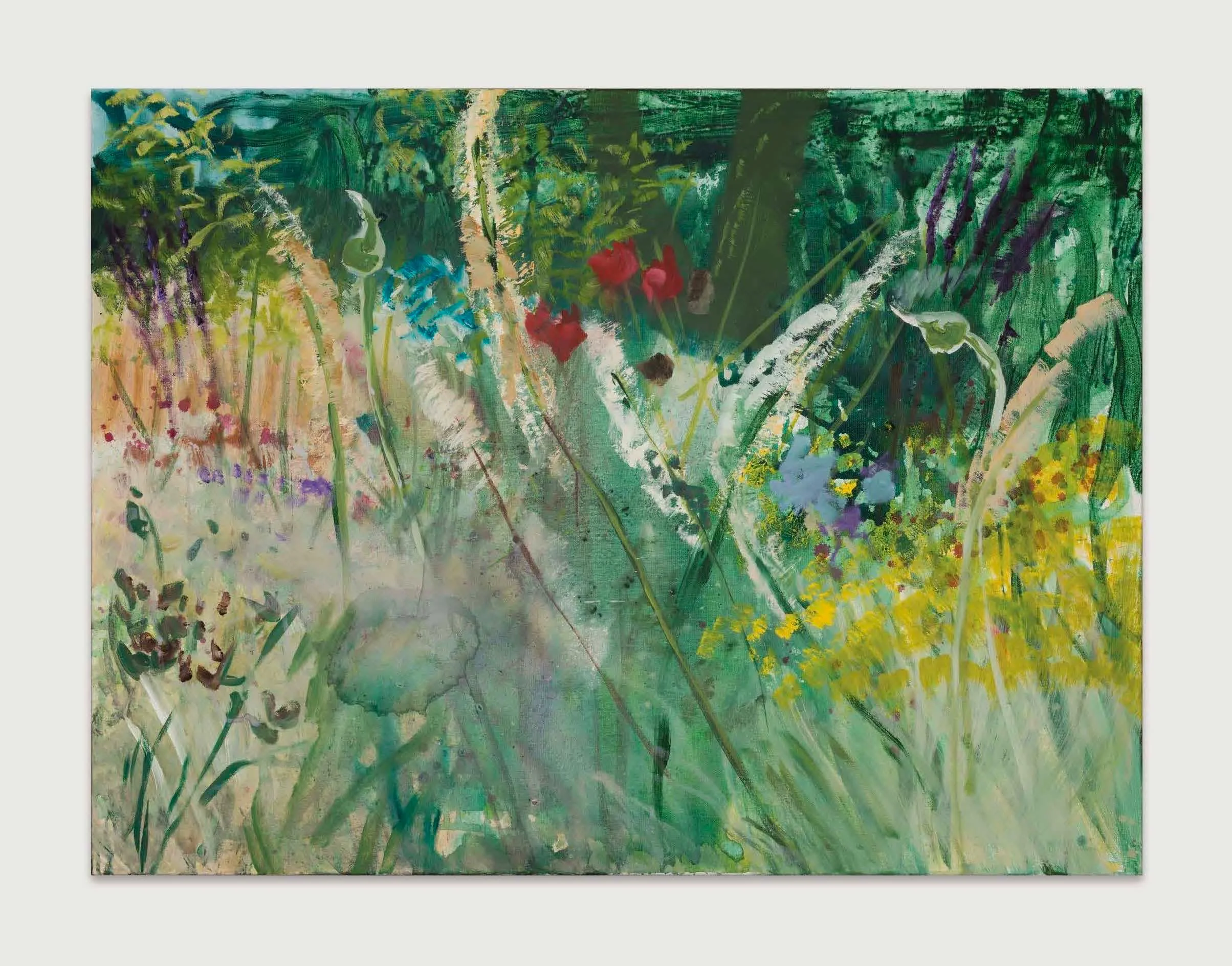 Rainer Fetting,
Steppengarten Tiergarten, 2021,
Acrylic on canvas,
120 x 160 cm,
47 ¼ x 63 in