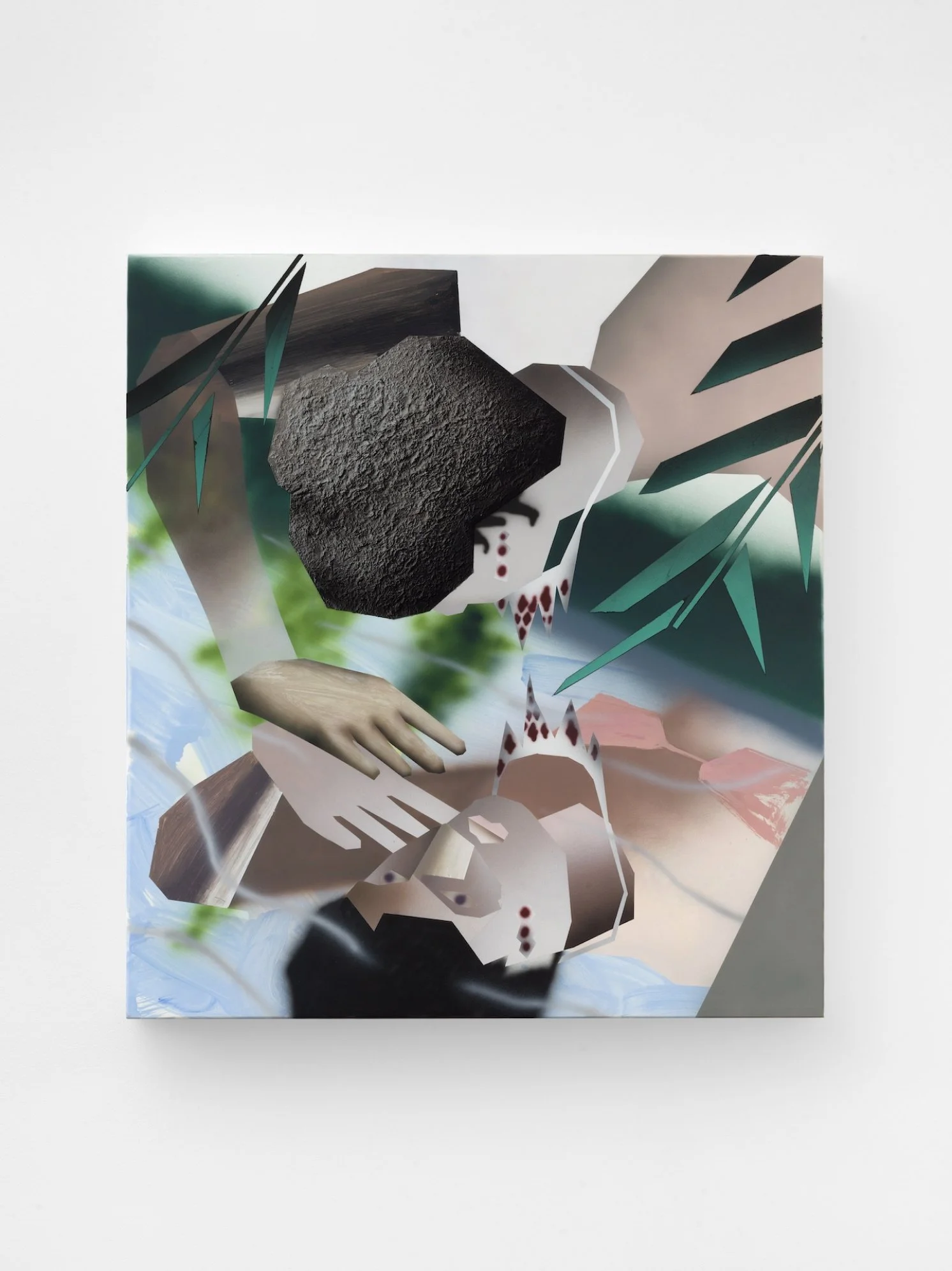 Brandon Lipchik,
Elizabeth Taylor's Reflection, 2021,
Oil and acrylic paint on canvas,
120 x 100 cm