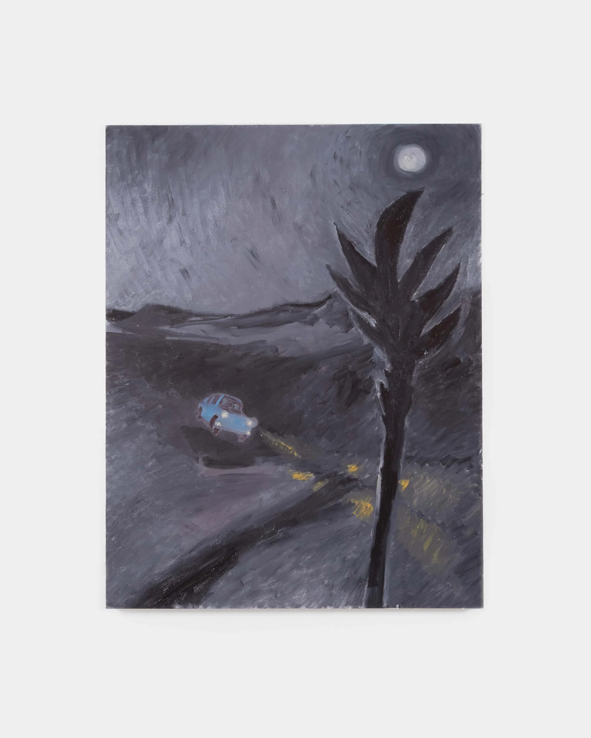 Filip Henin, Lasst uns umkehren, 2022, Oil on wood, 90 x 70 cm