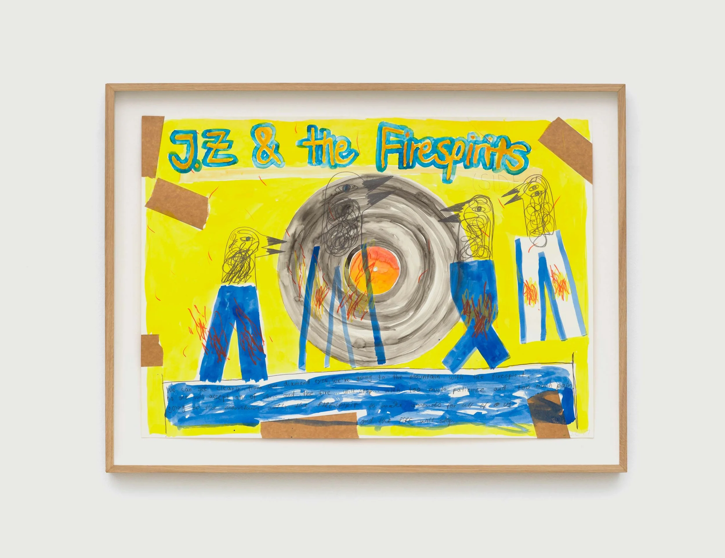 Jan Zöller, Poster for the current show, 2021 Watercolor, pencil and tape on paper, 50 × 70 cm