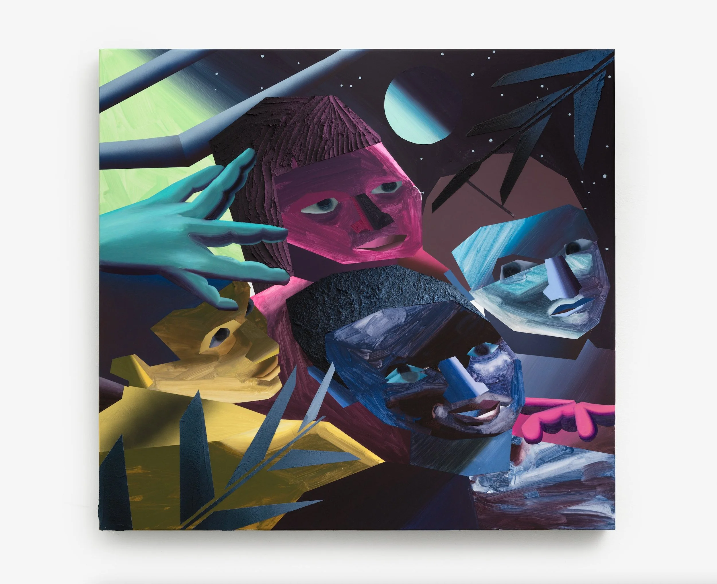 Brandon Lipchik,
The Audience, 2022,
Acrylic and oil on canvas,
140 x 150 cm