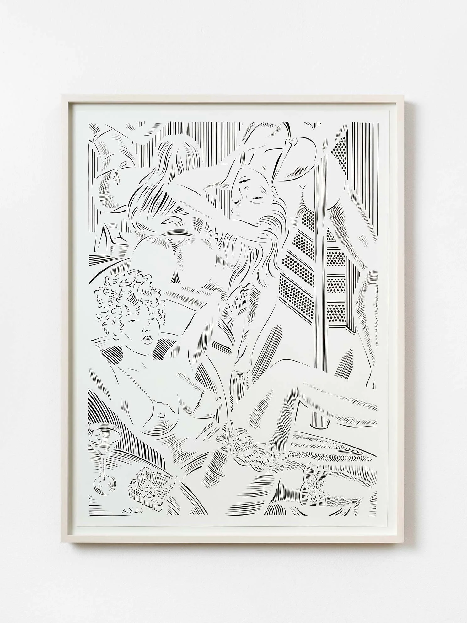 Sonja Yakovleva, Poledance, 2022, papercut 80 x 60 cm