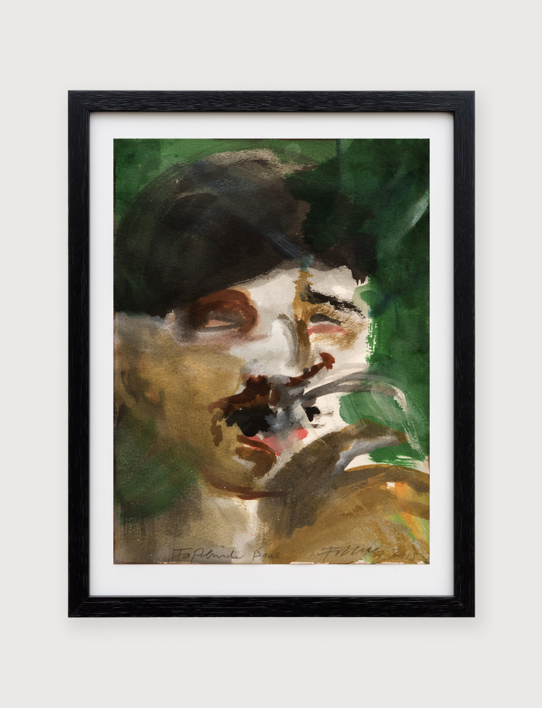 Rainer Fetting,
Fassbinder Baal, 2015 Ink on paper 40 × 30 cm,
Framed