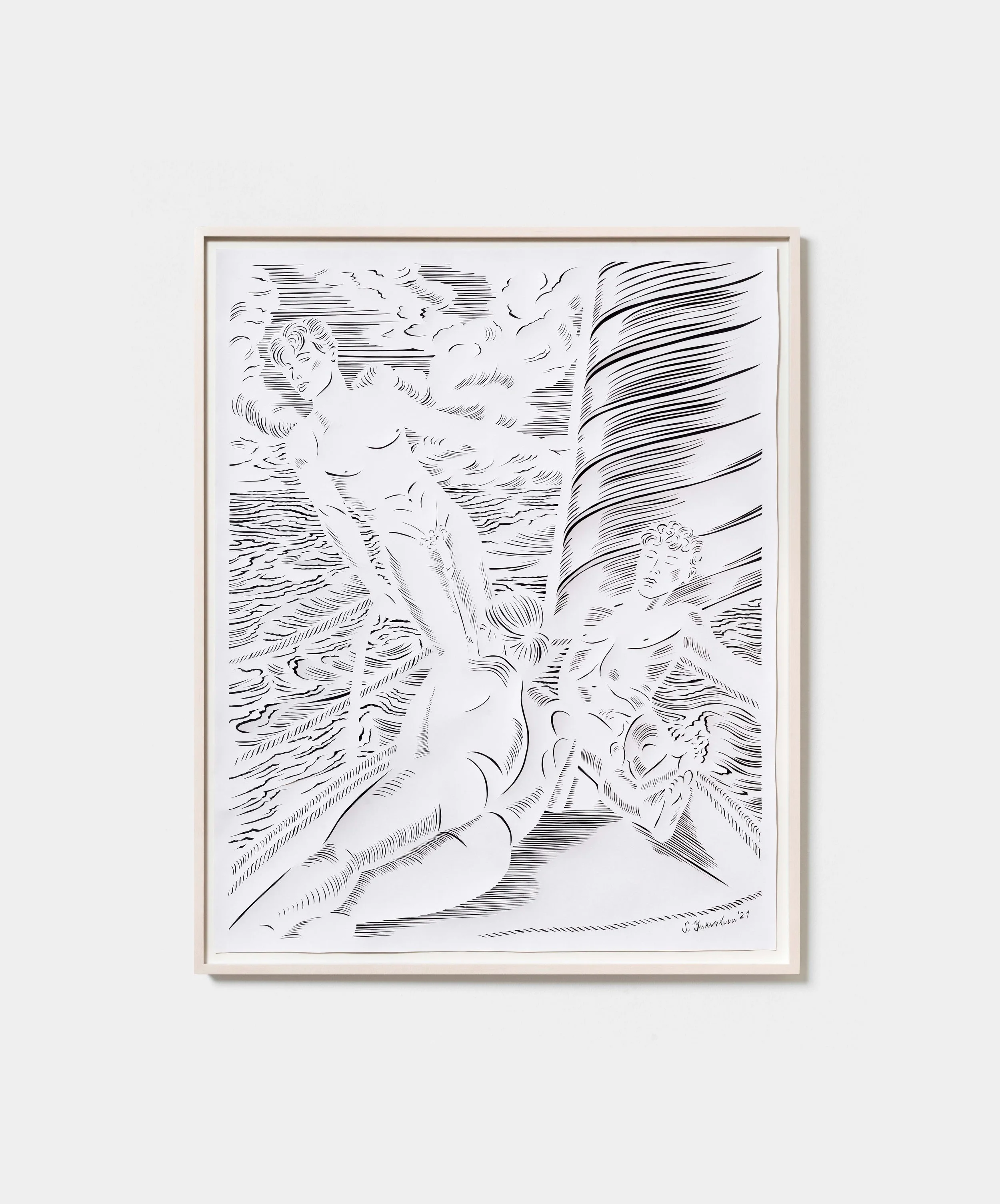 Sonja Yakovleva, Boat Trip, 2021,
Papercut,
100 x 80 cm