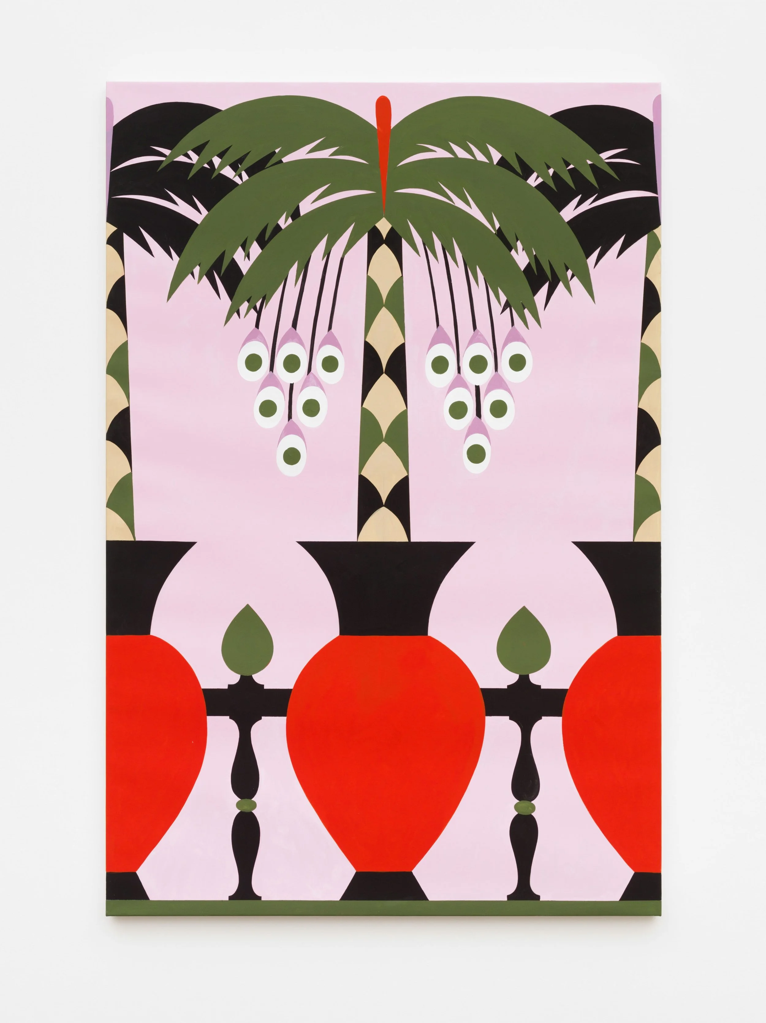 Three Palms #3, 2023, Vinylic emulsion on linen, 150 x 100 cm