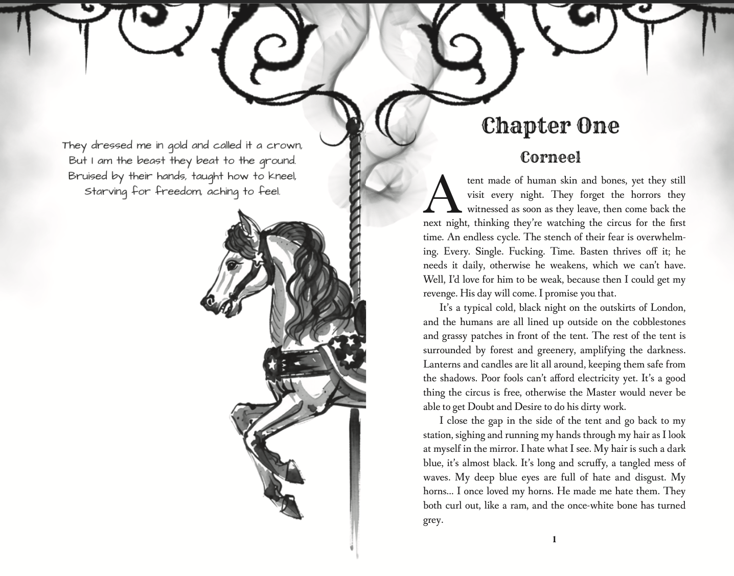 The Devil's Carousel by Laura Victoria Sample Heading Page
