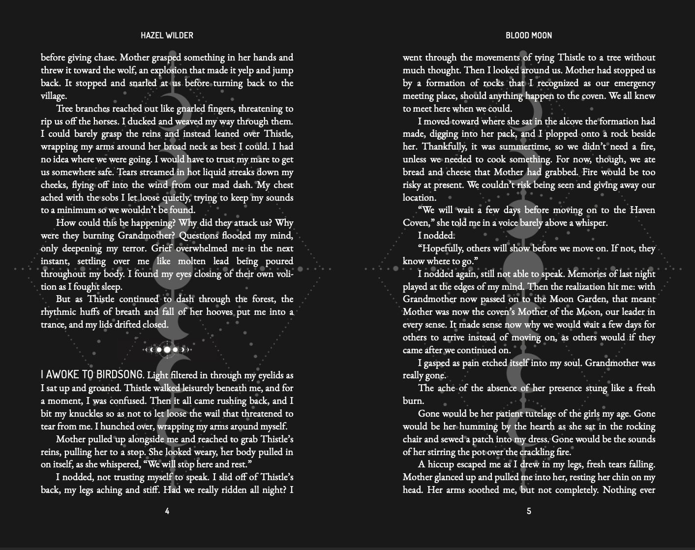 Blood Moon by Hazel Wilder Sample Page