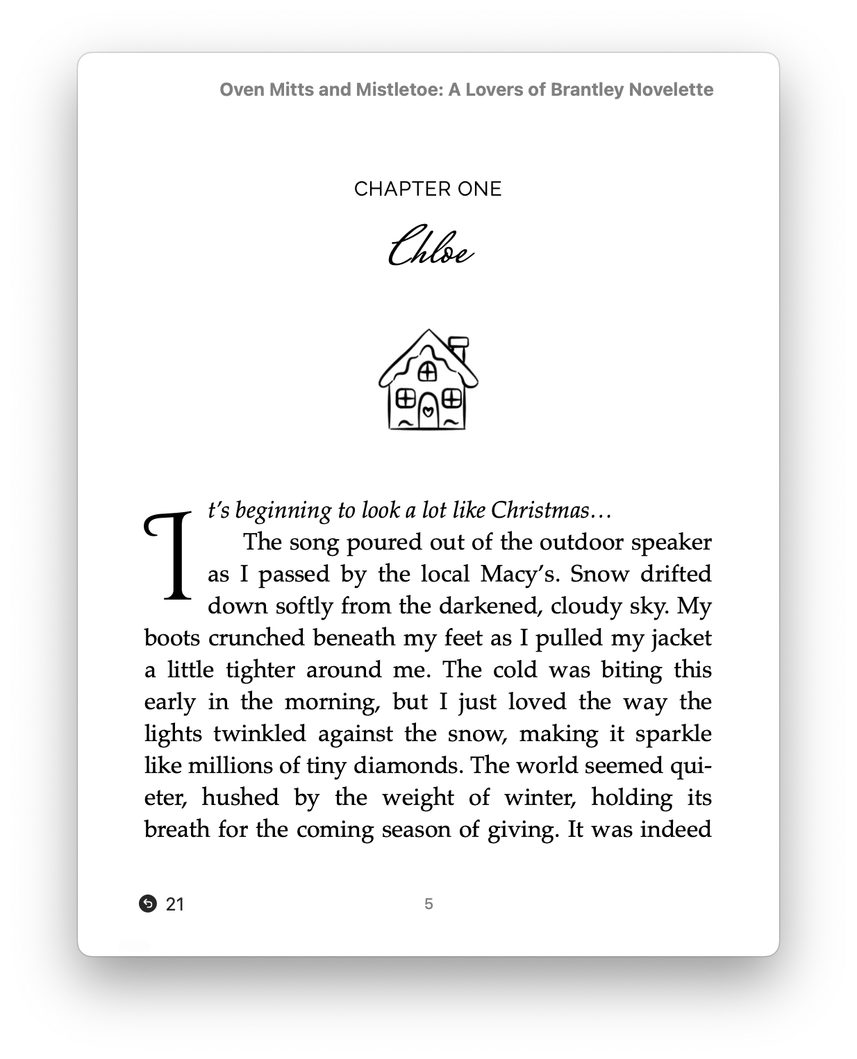 Oven Mitts and Mistletoe by Hazel Wilder Sample Page