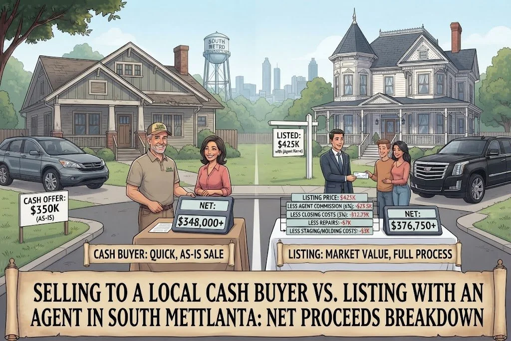 Selling to a Local Cash Buyer vs. Listing With an Agent in South Metro Atlanta: Net Proceeds Breakdown
