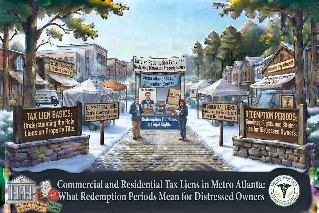 Commercial and Residential Tax Liens in Metro Atlanta: What Redemption Periods Mean for Distressed Owners