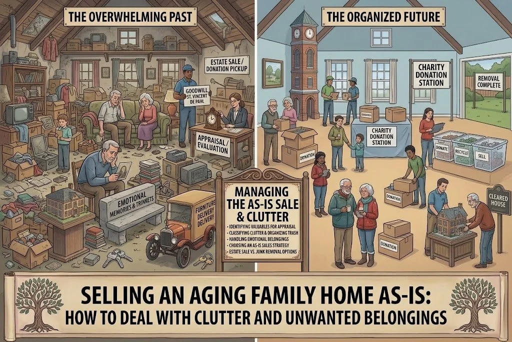 Selling an Aging Family Home As-Is: How to Deal with Clutter and Unwanted Belongings