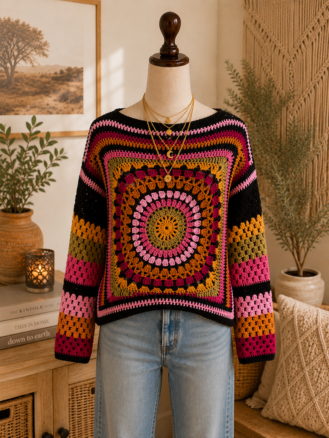 Wildflower Soul Crochet Pullover