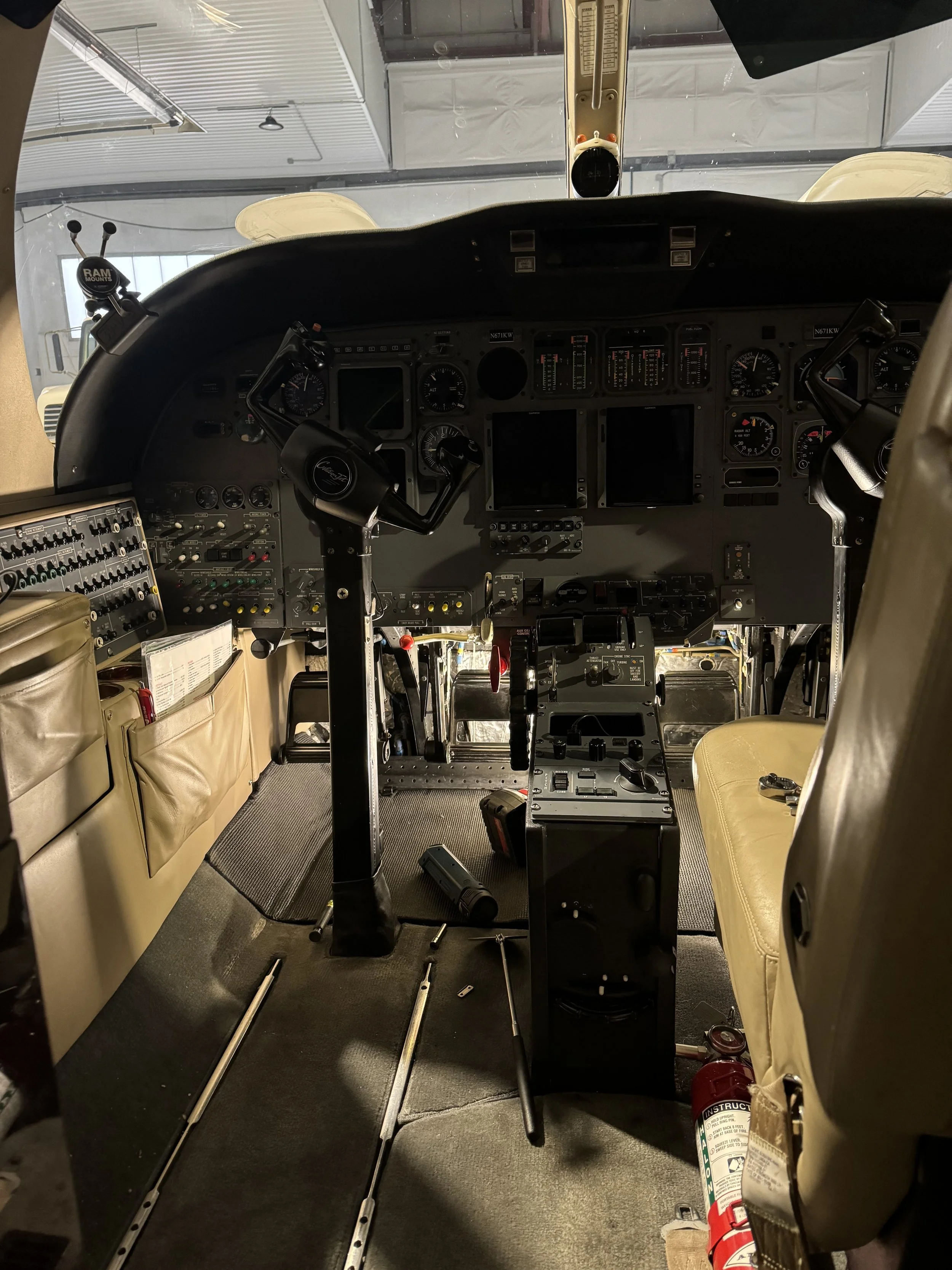 Citation 525 in for inspection and maintenance.