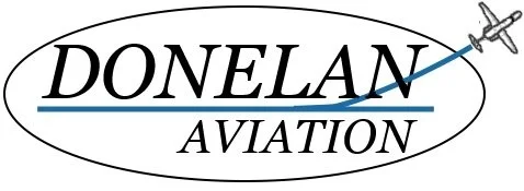 Donelan Aviation logo with text and a small airplane graphic.
