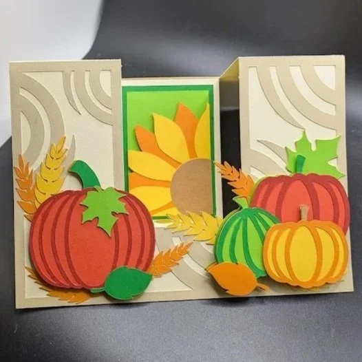 Autumn Pumpkin Stepper Display Card