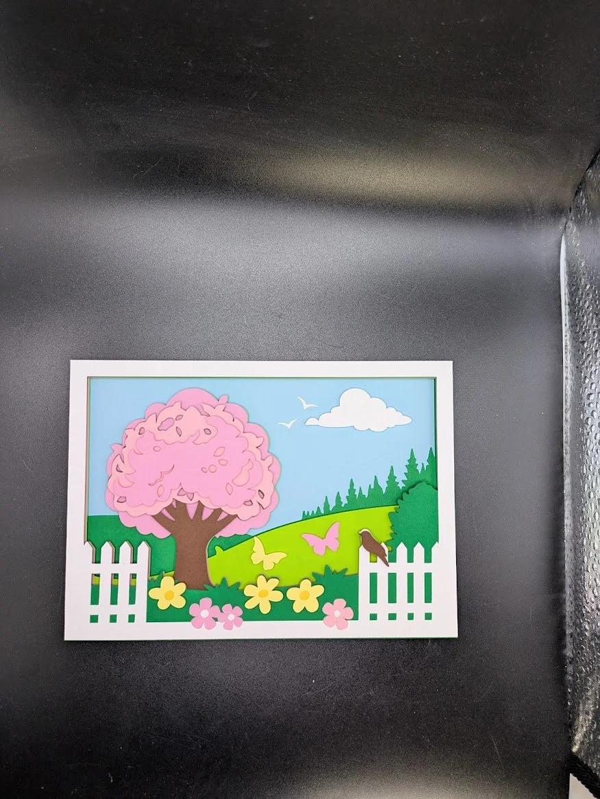 Spring Garden Layered Greeting Card