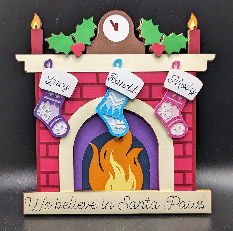 Fireplace with stockings